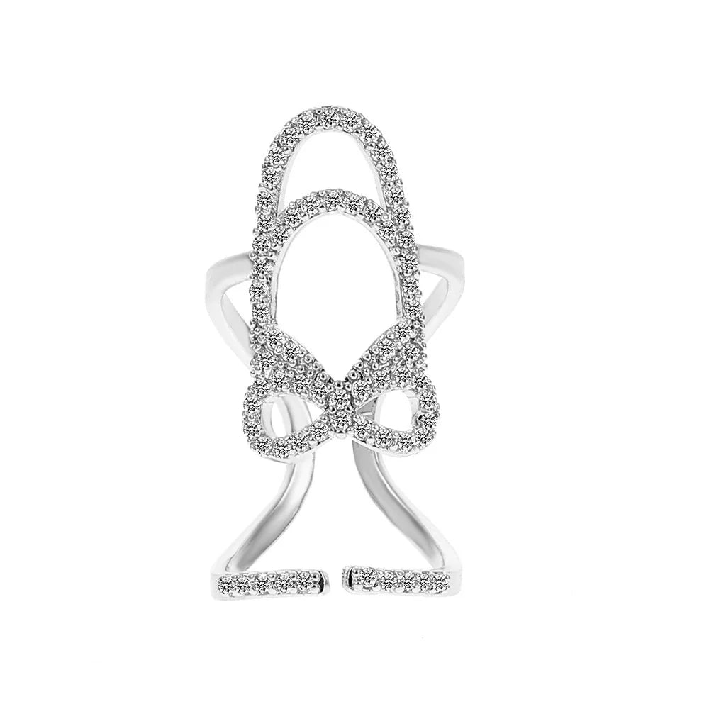 Kristi Geometric Nail Rings - White K Style 1