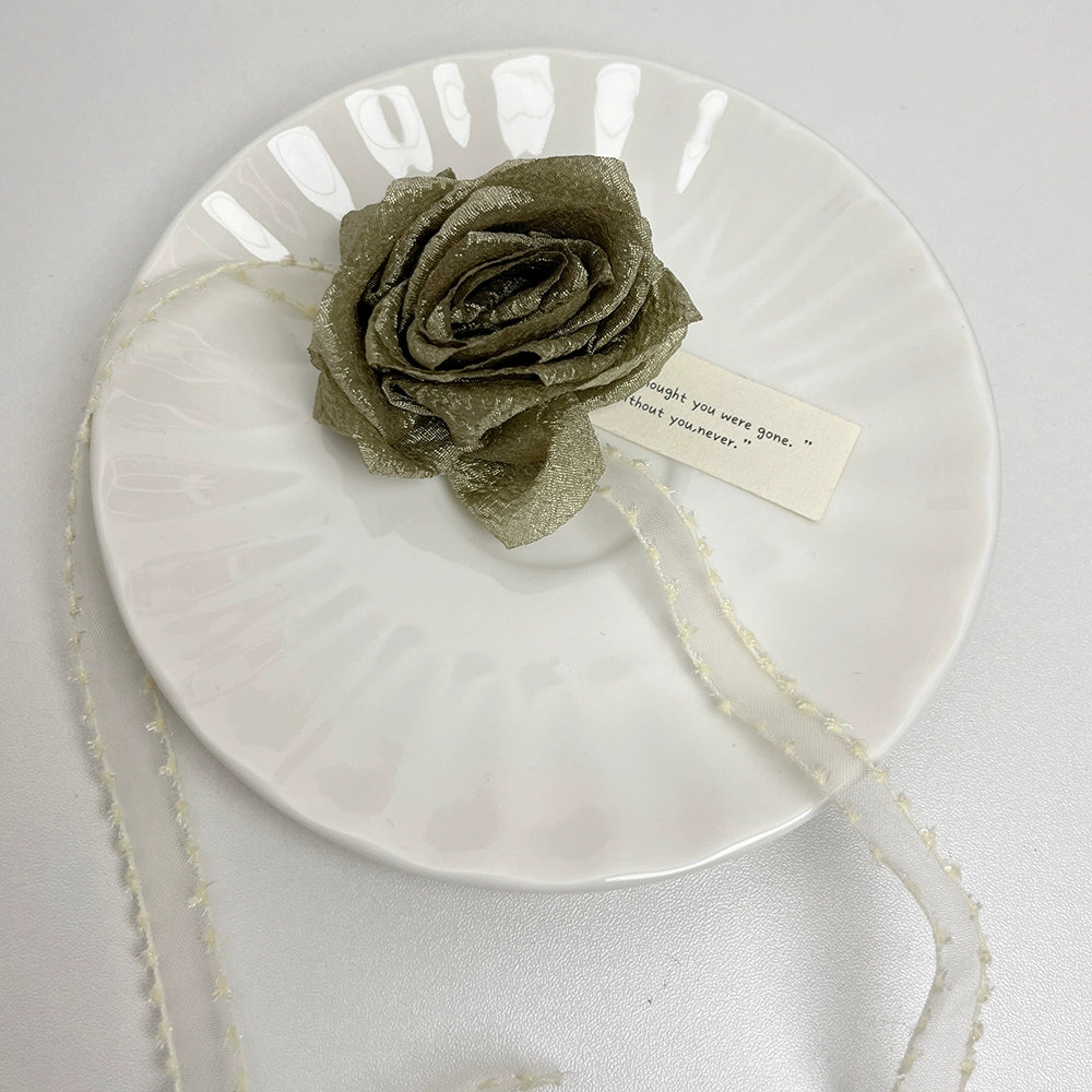 Eliany Elegant Rose Choker - Green [VDE9KE1G]