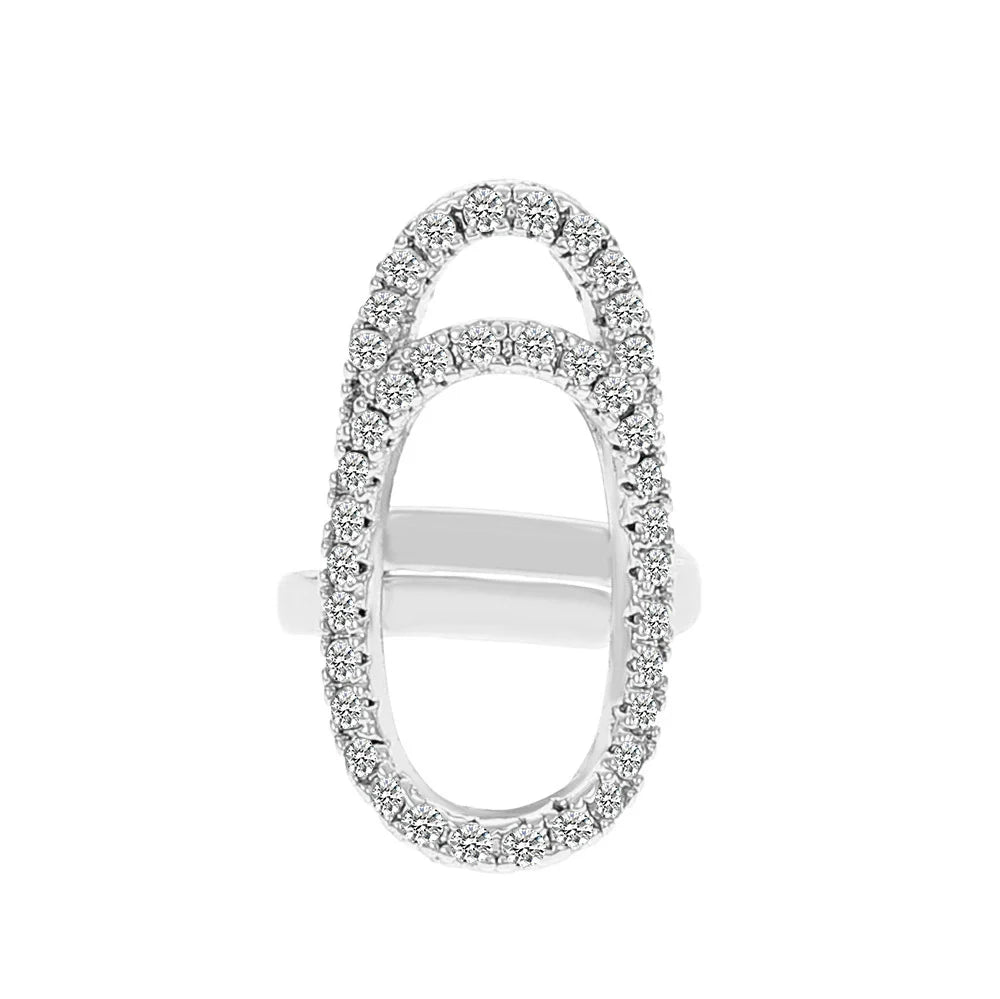 Kristi Geometric Nail Rings - White K Style 4