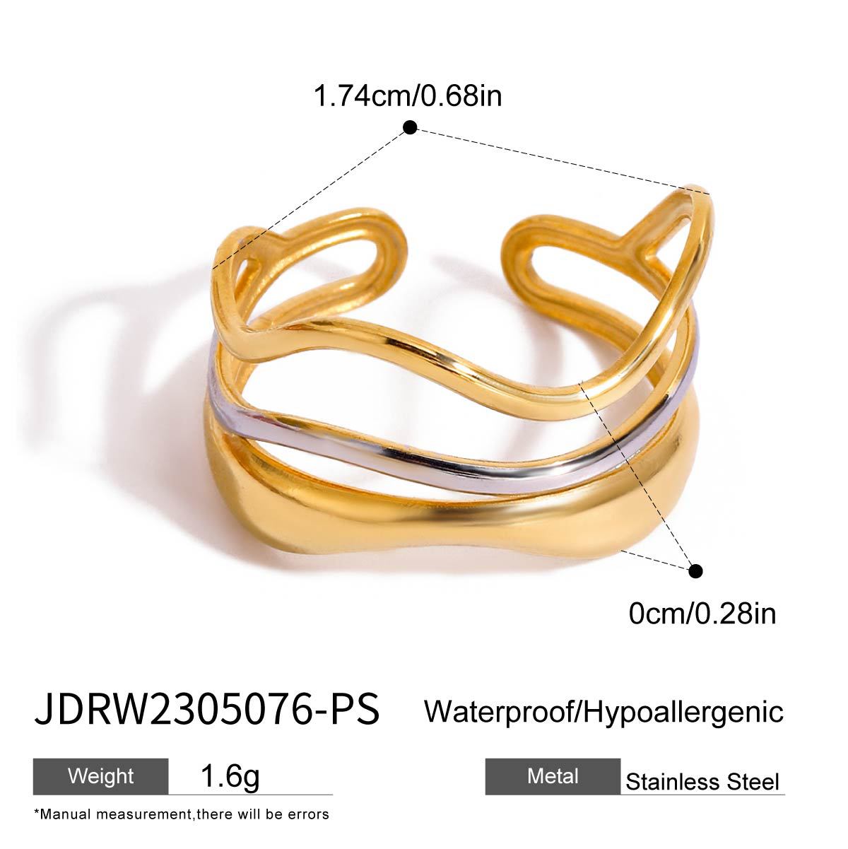 Wisdom Modern Geometric Ring - JDRW2305076-PS [2XET89OW]