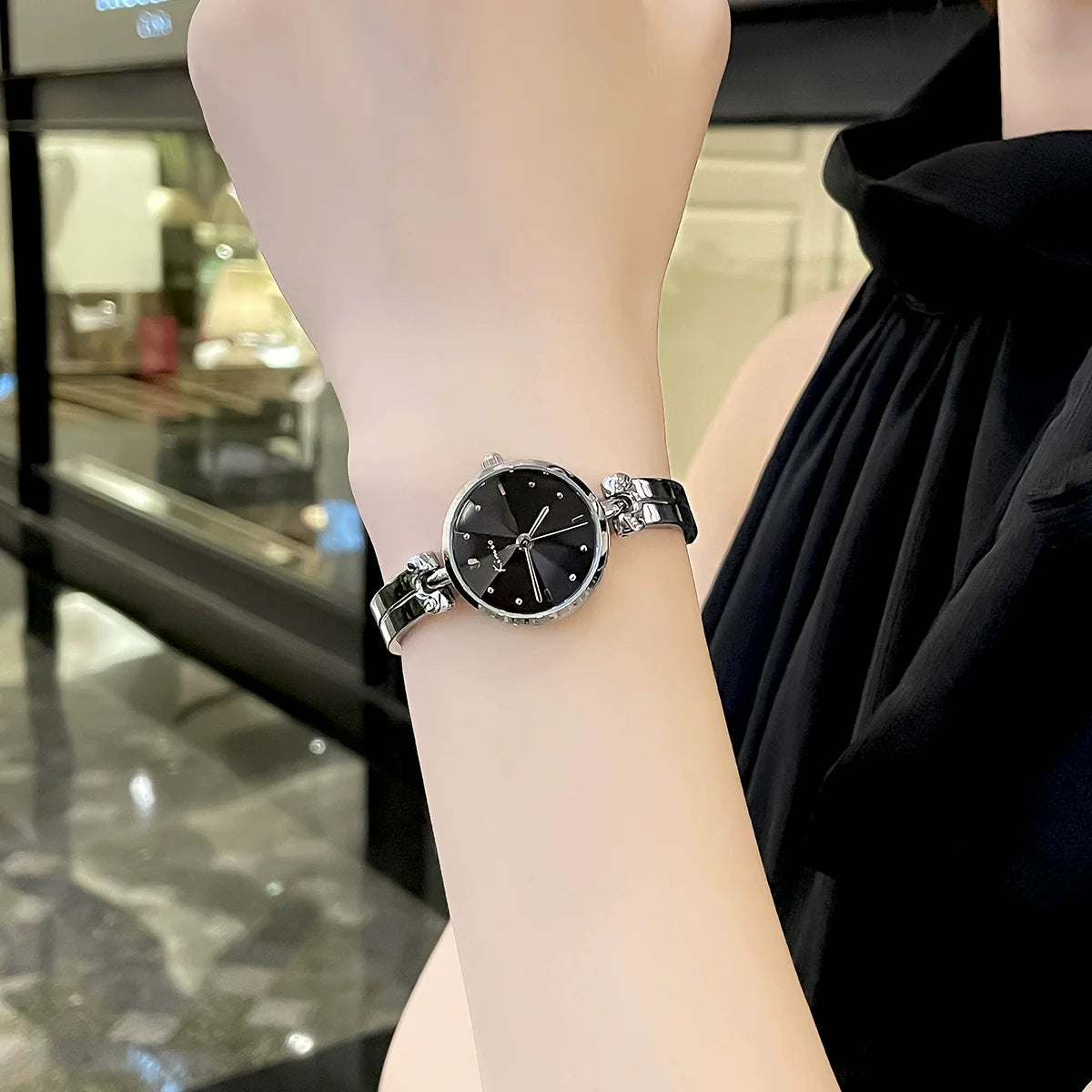 Aerabella Elegant Bracelet Watch - Black