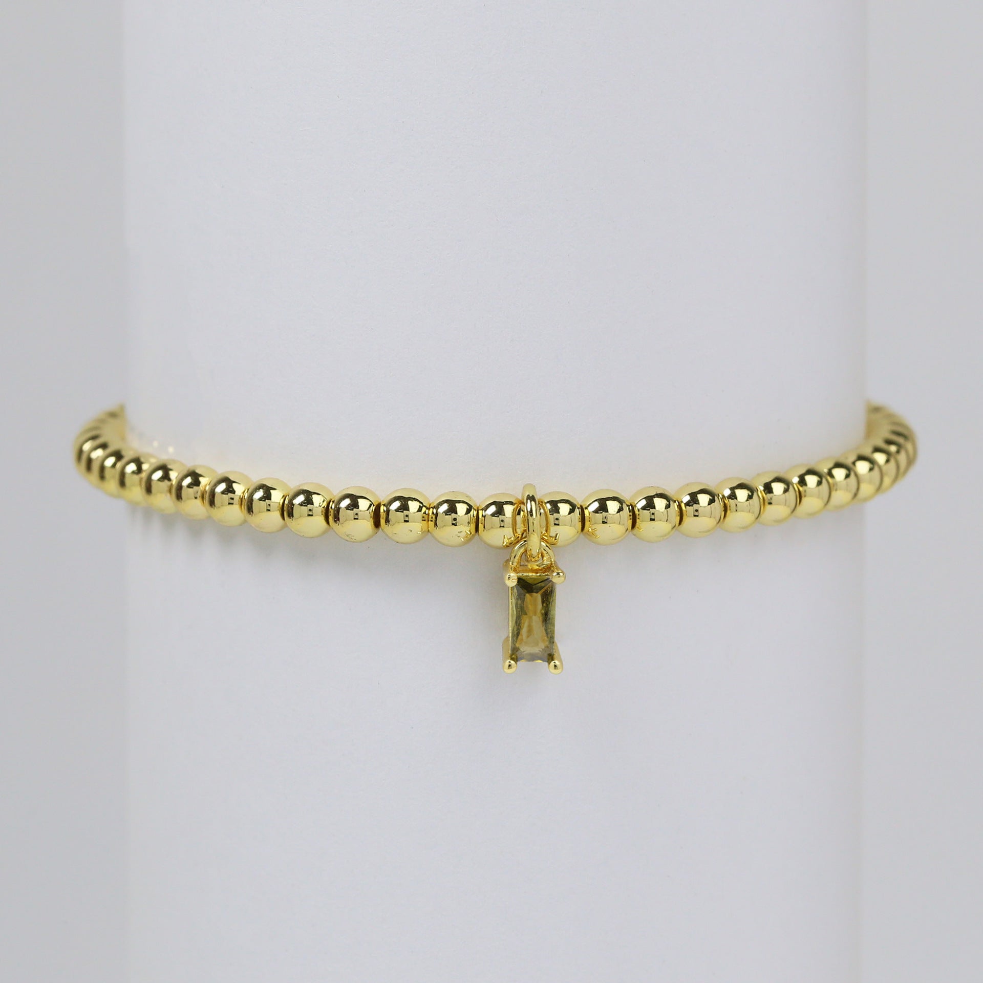 Ivyana Golden Birthstone Bracelet - August Bracelet [7OMW1G5Q]
