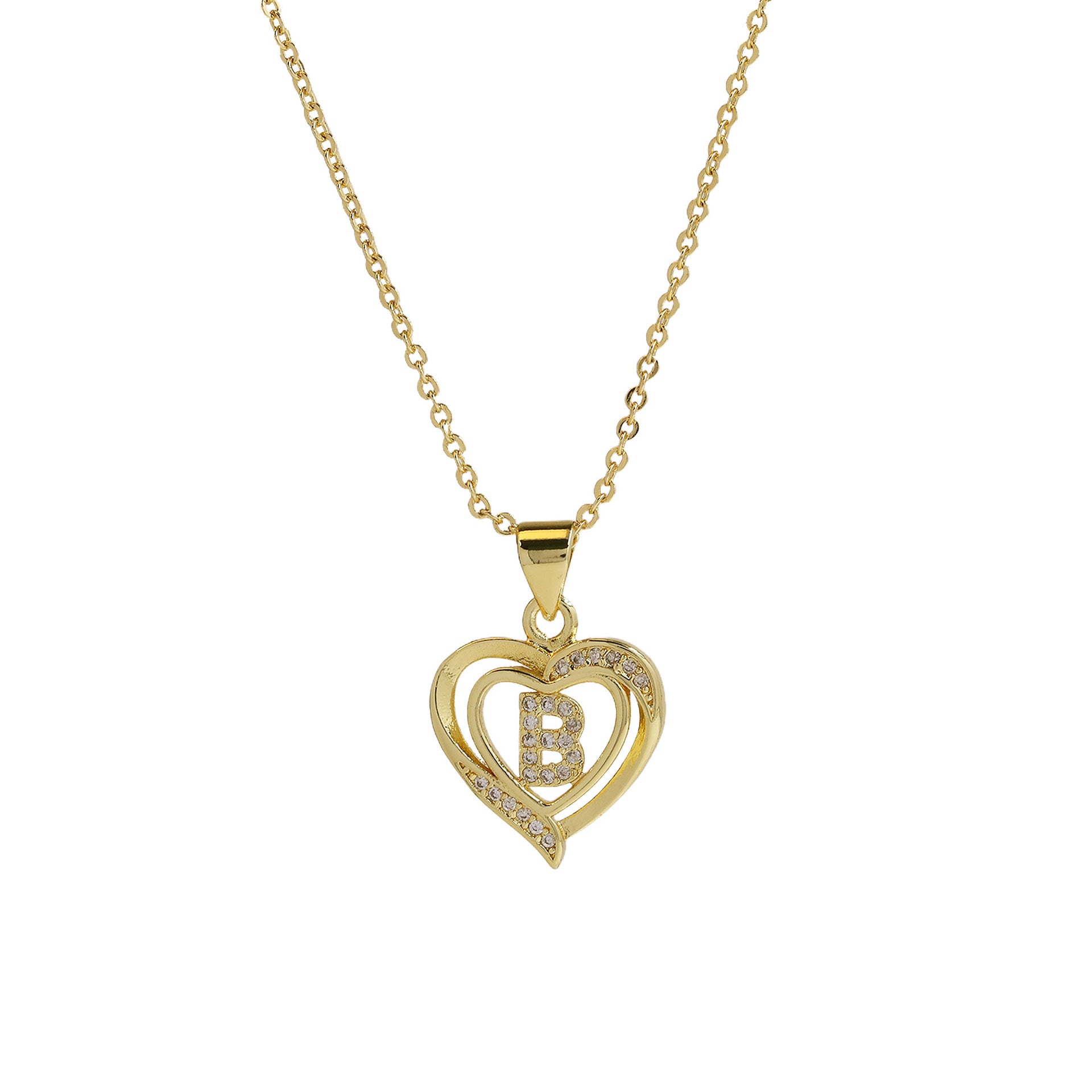 Kamarie Initial Heart Necklace - Necklace B [Y1TX22O5]