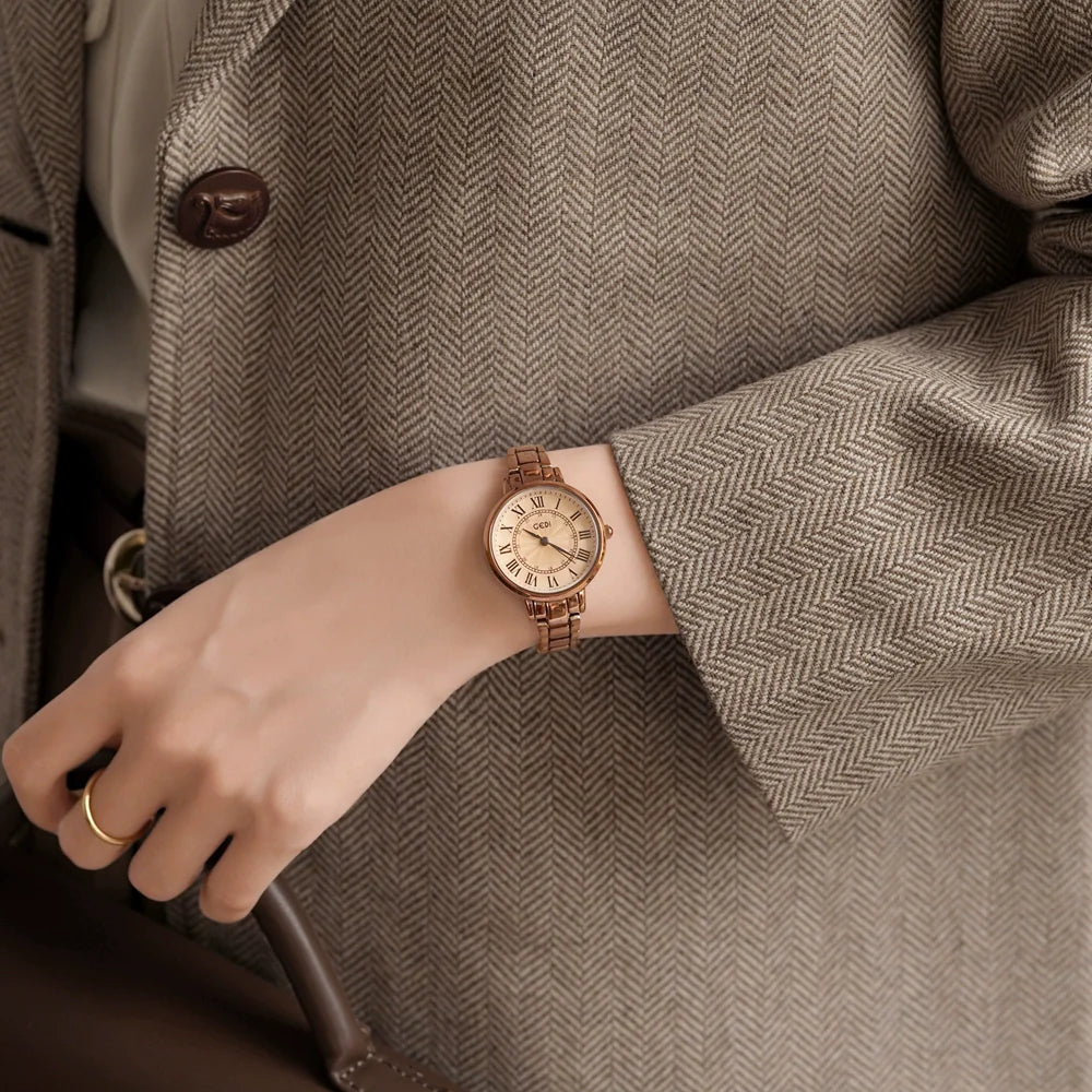 Britta Elegant Bracelet Watch - Elegant Coffee Gold