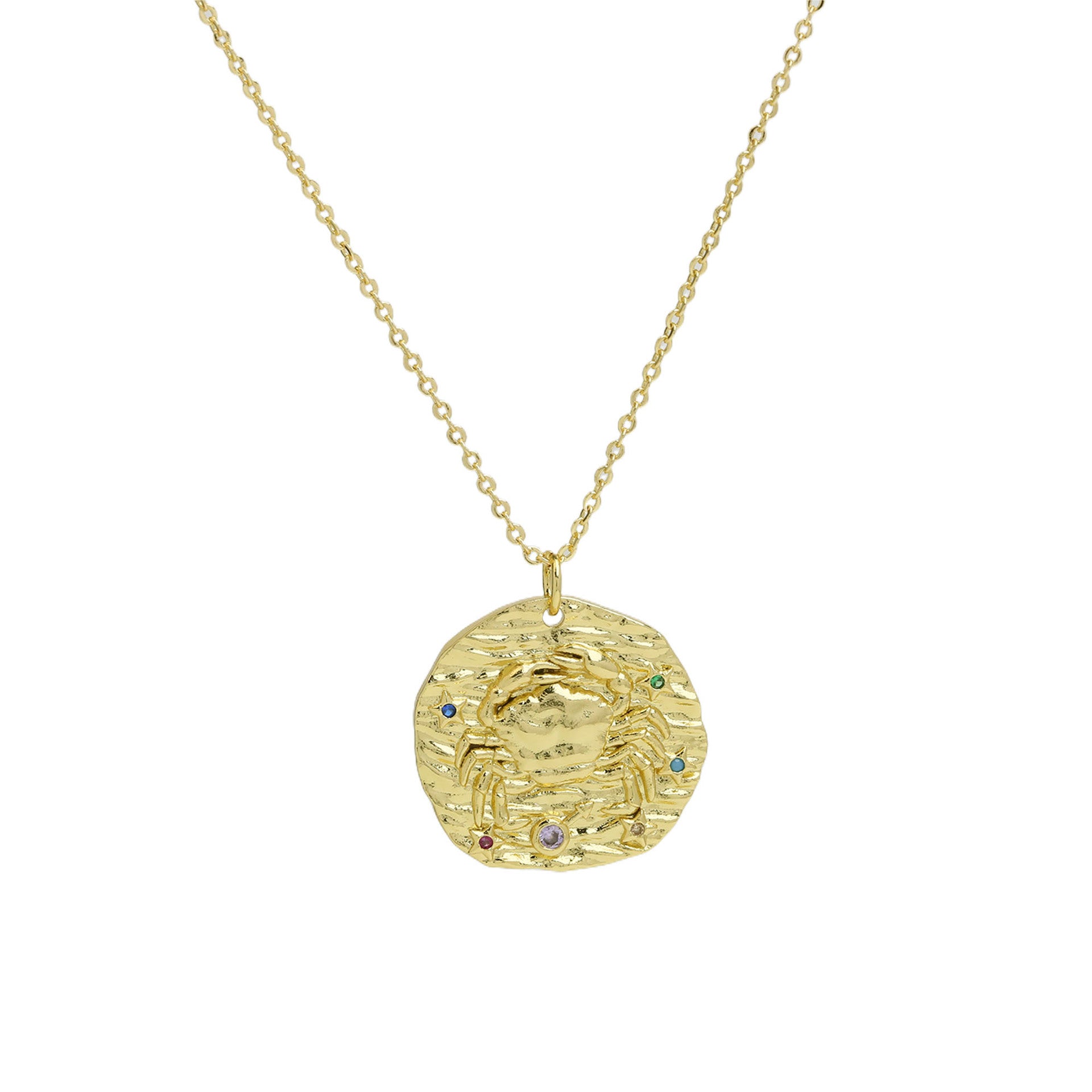 Melony Zodiac Pendant Necklace - Cancer [D1DVTBBJ]