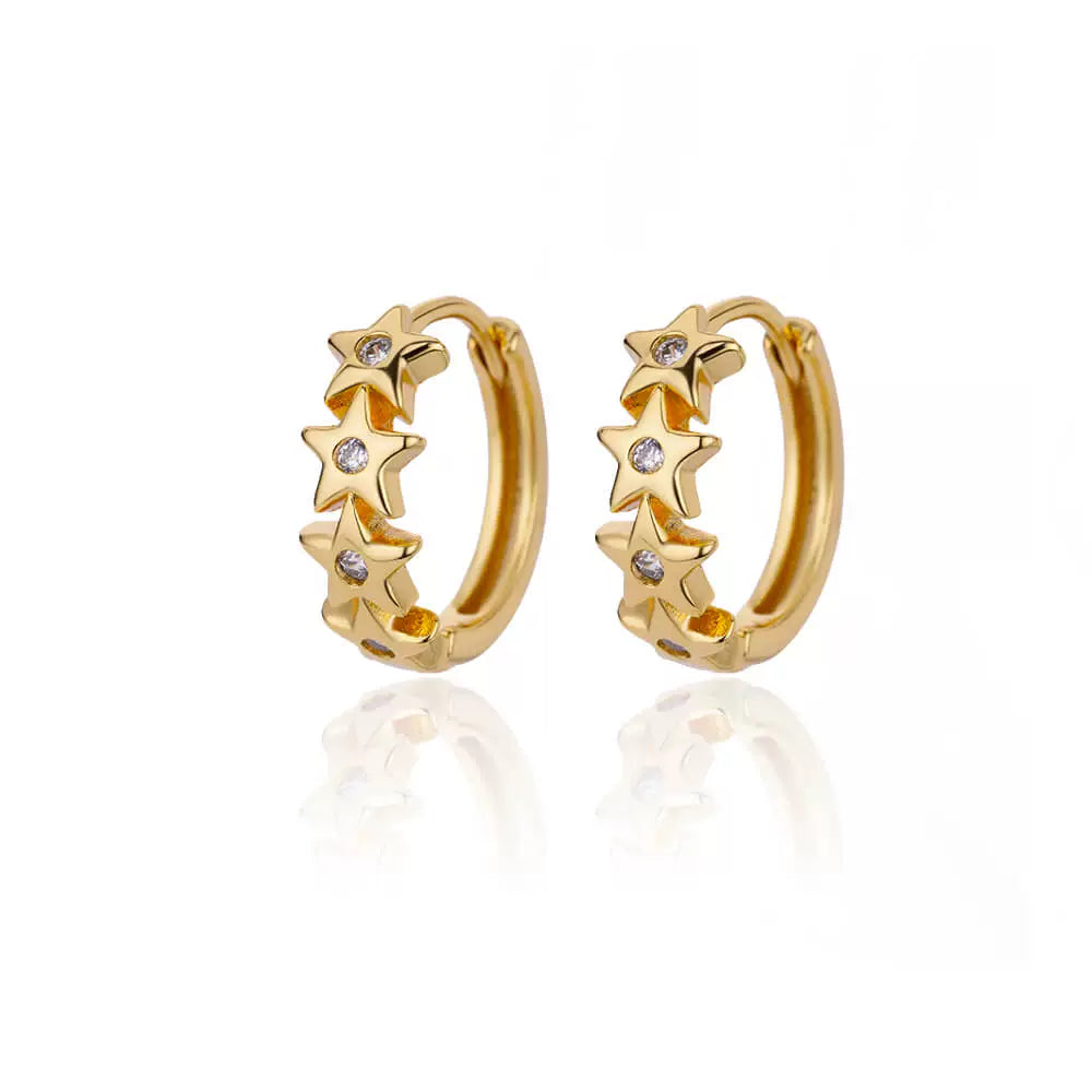 Phoebe Gold Chunky Hoop Earrings - E3126G-2