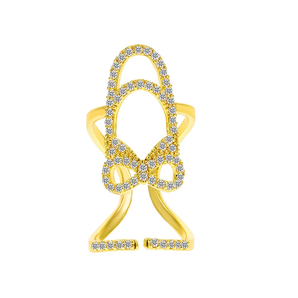 Kristi Geometric Nail Rings - Light KC Gold Style 1