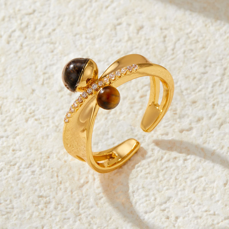 Ellah Vintage Tiger Eye Ring - Style 1 [6OPF9O9N]
