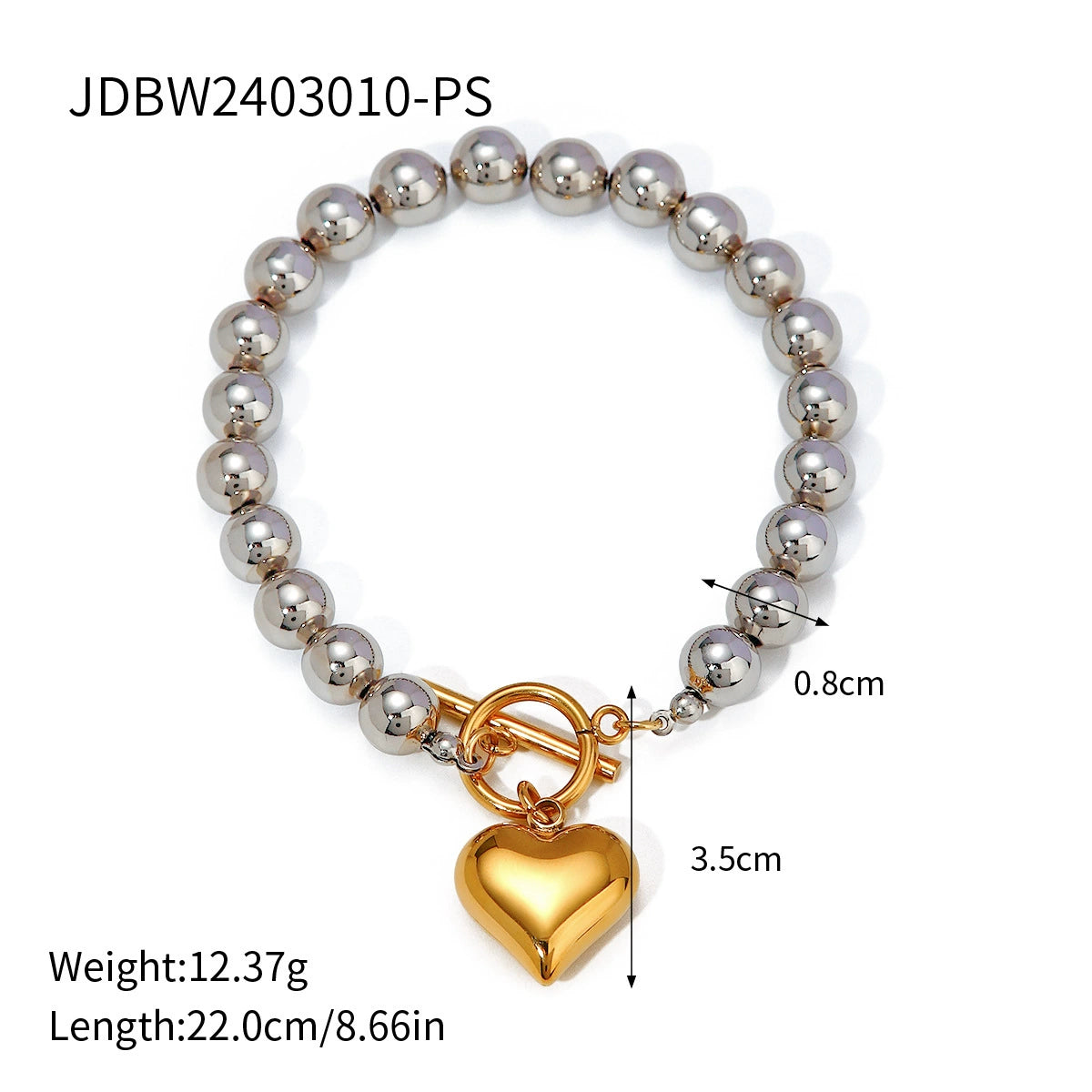 Crimson Titanium Pearl Bracelet - JDBW2403010-PS [ZVUZR11D]