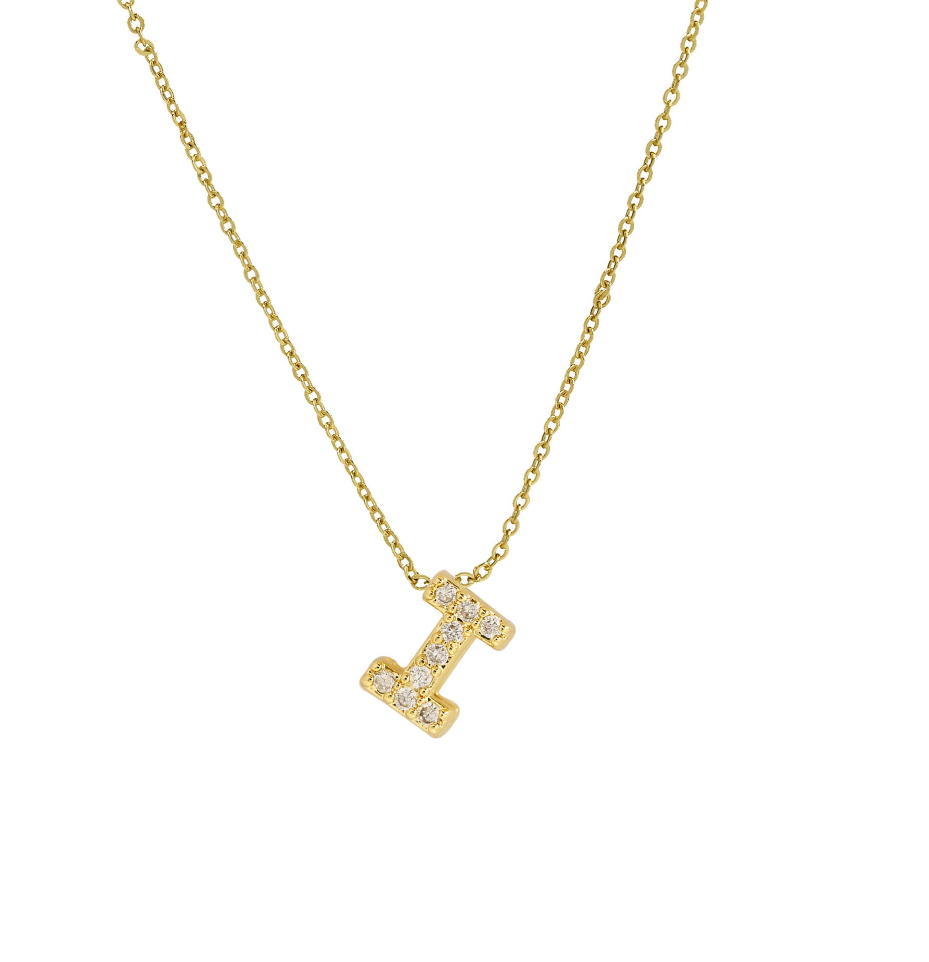 Caelynn Zircon Initial Necklace - I [WU1XAGCI]