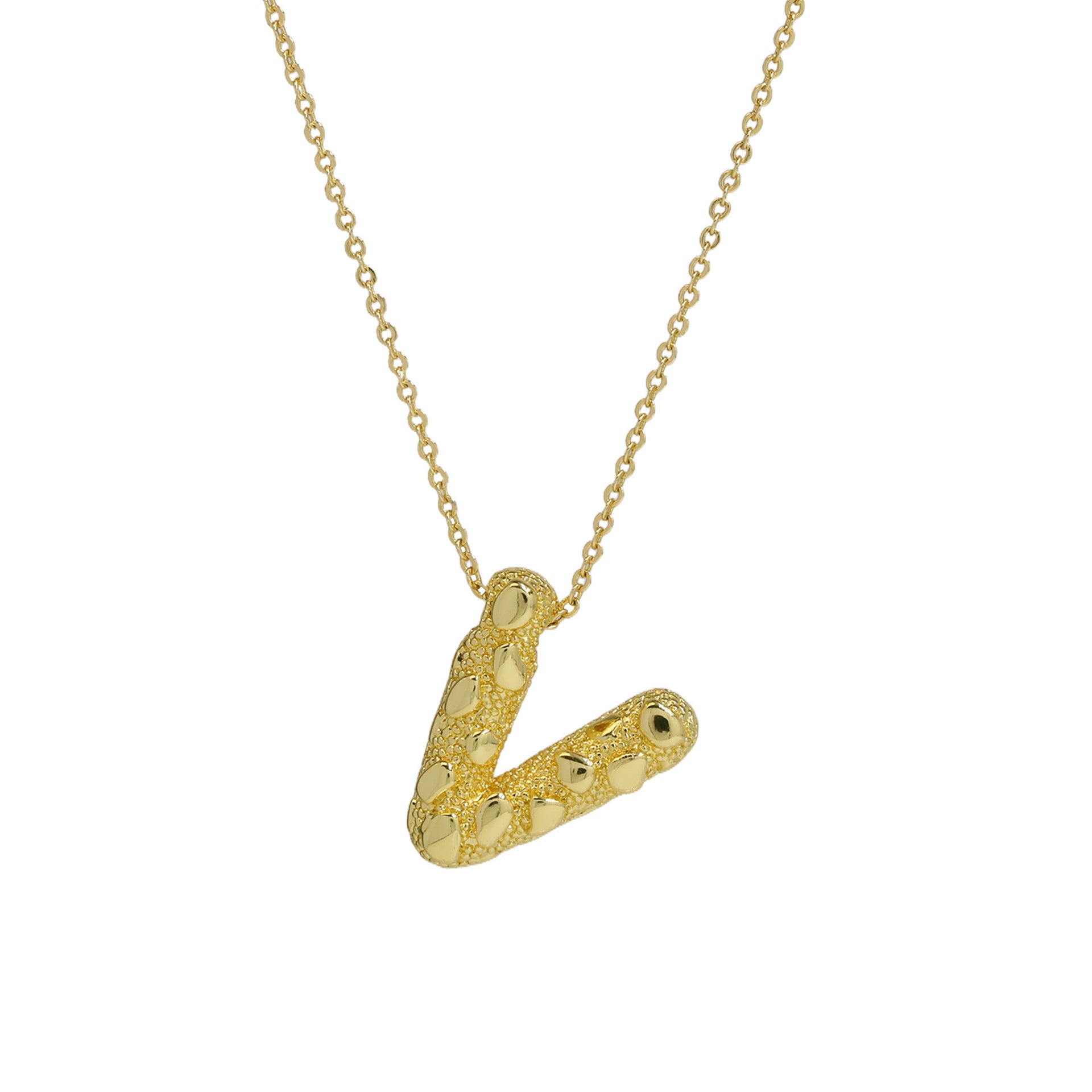 Akari Bubble Letter Necklace - V [BDD1Q5QF]