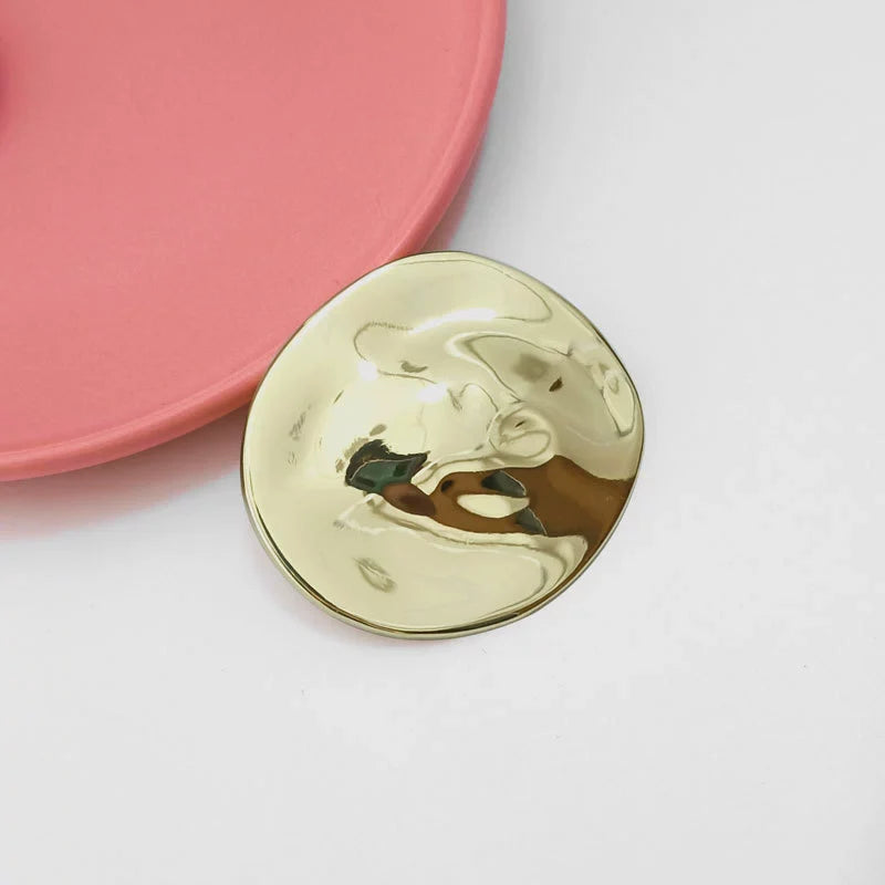 Aviannah Irregular Circle Brooch - Gold