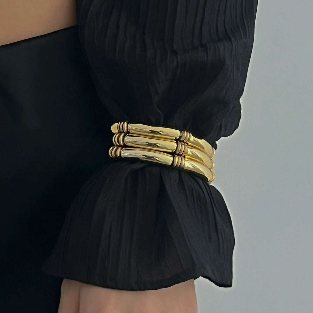 Rosalind Beaded Metal Bracelet Set - Gold Set [KUXOX0KW]