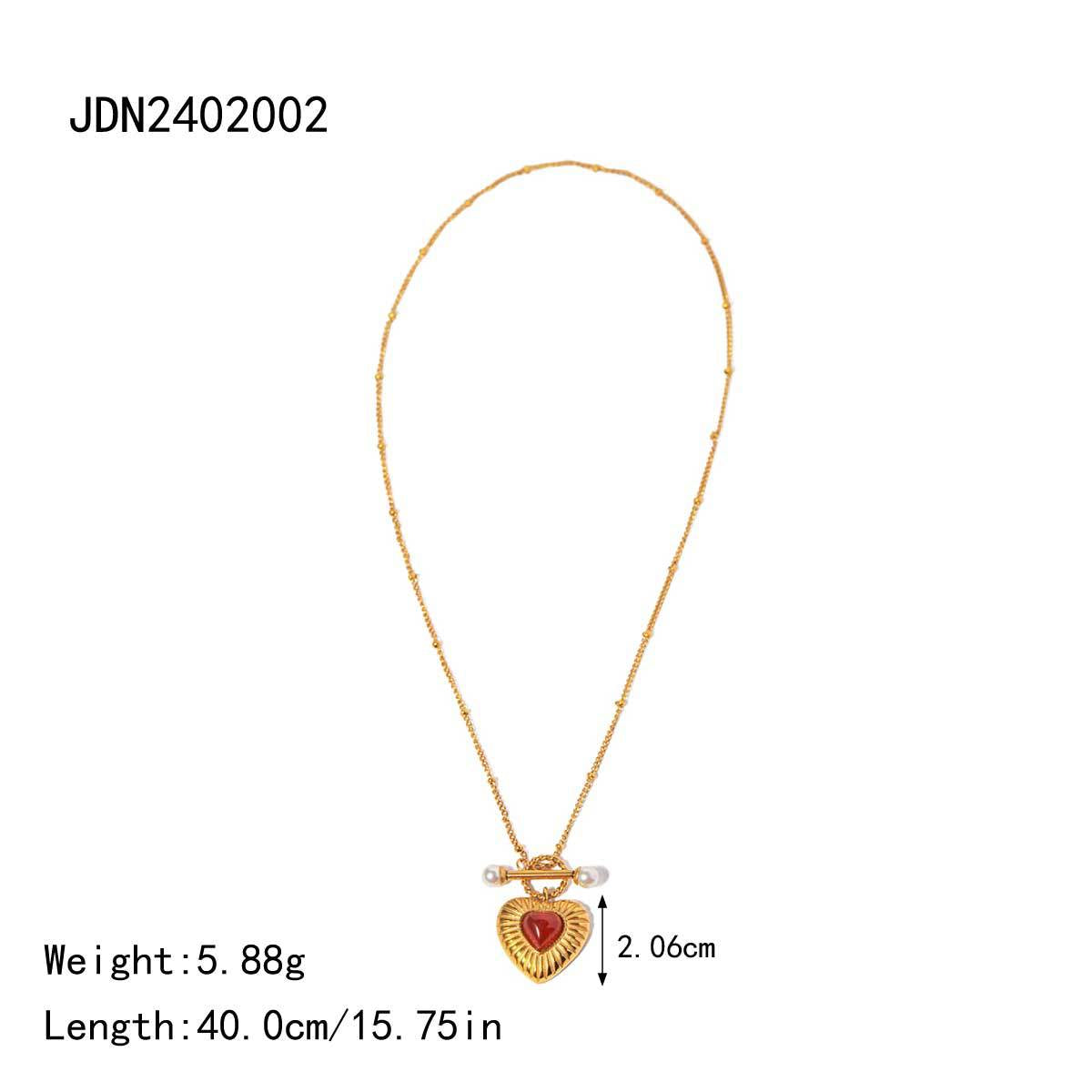 Etta Layered Heart Cross Necklace - JDN2402002 [9WQAYZO3]
