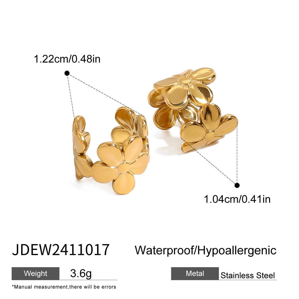 Jentry Floral Ear Cuff - Floral Design [V99PYVAH]