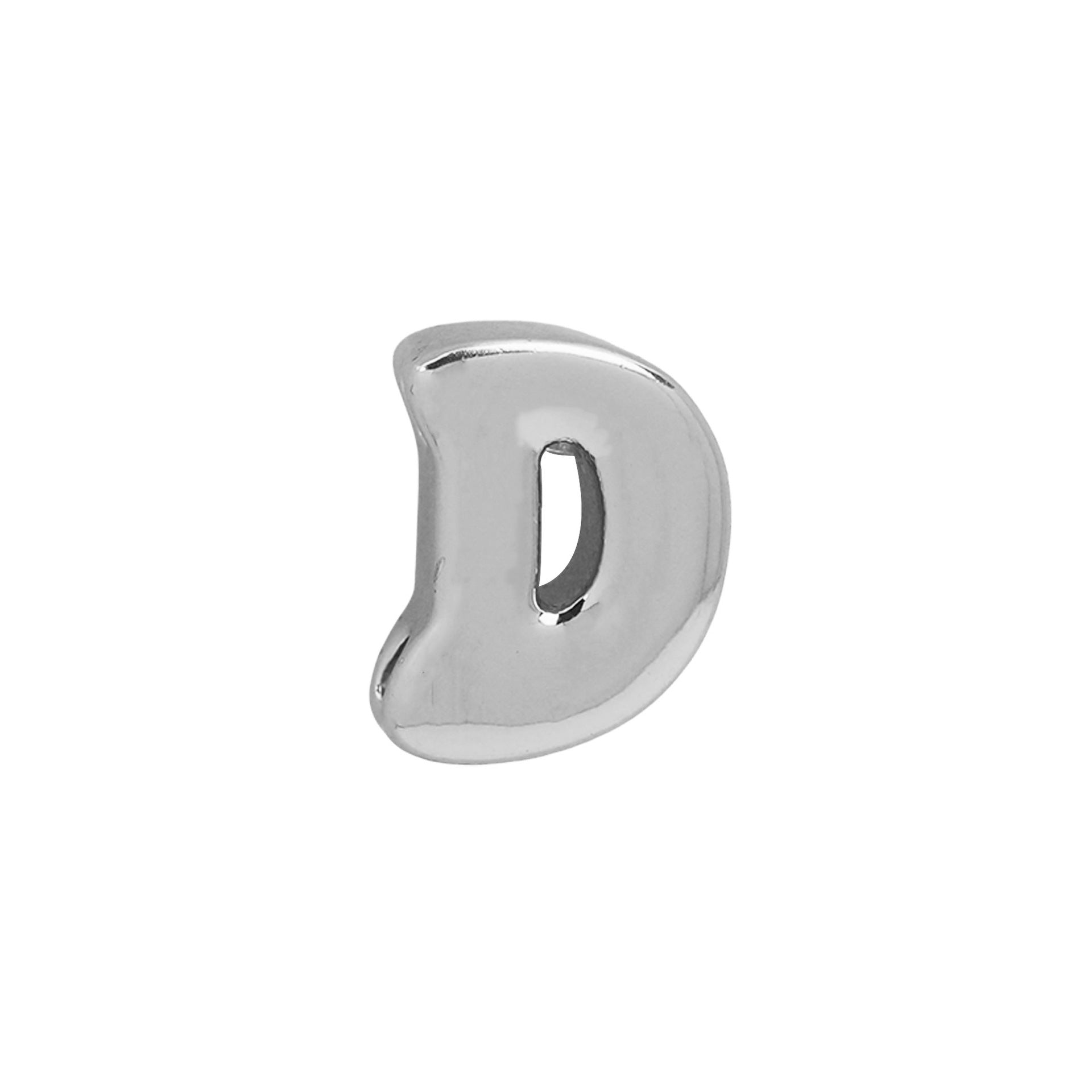 Jamyah Custom Initial Jewelry - Silver D (Pendant Only) [WSIZVPFJ]
