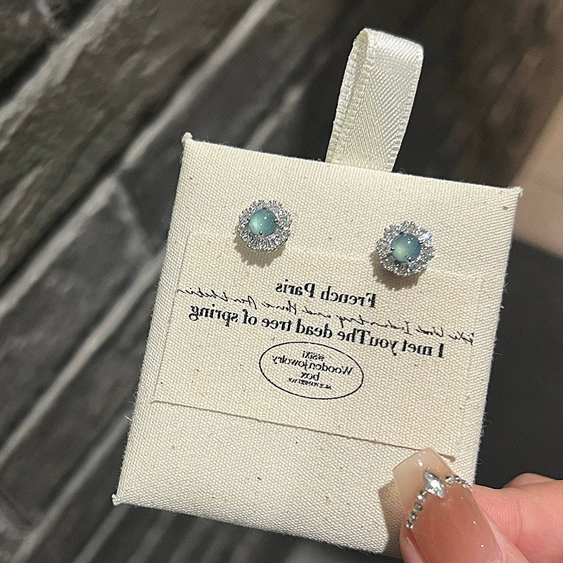 Tamya Zircon Starburst Stud Earrings - Fireworks Stud Earring
