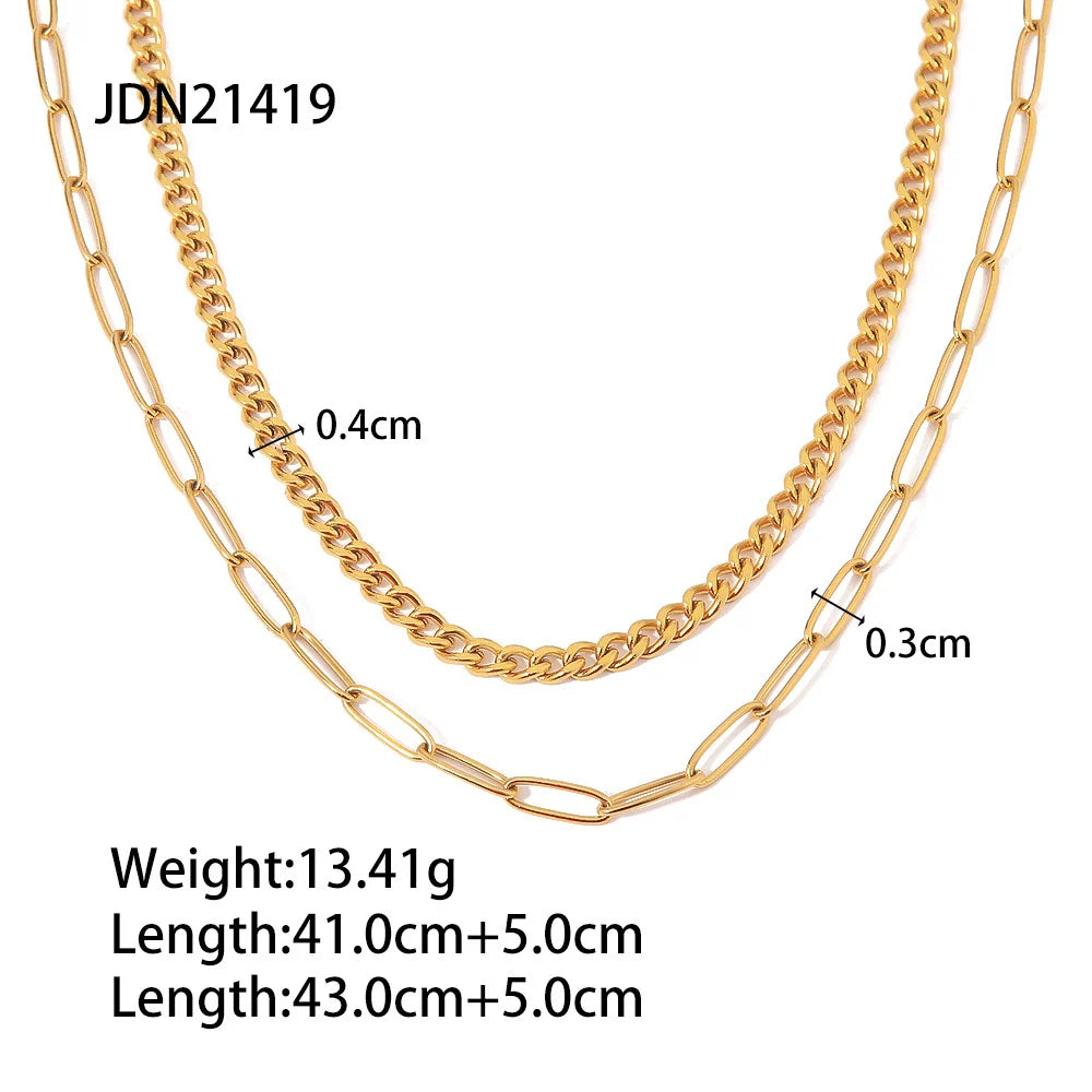 Renae Minimalist Layered Necklace - JDN21419