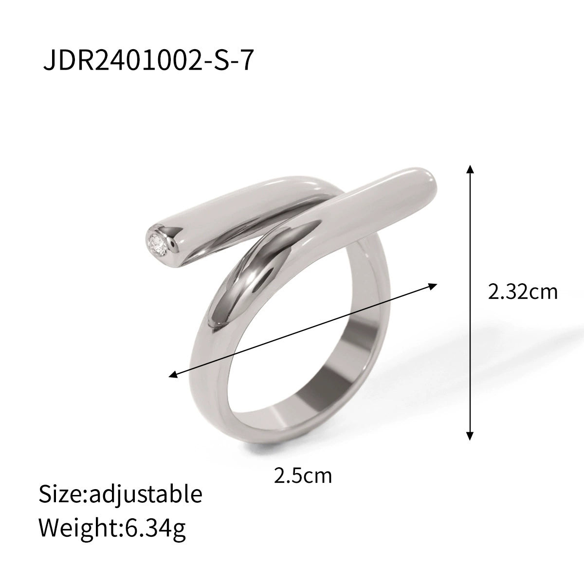 Jozlyn Geometric Stackable Rings - Style JDR2401002 (Silver) [LYQR5L7D]