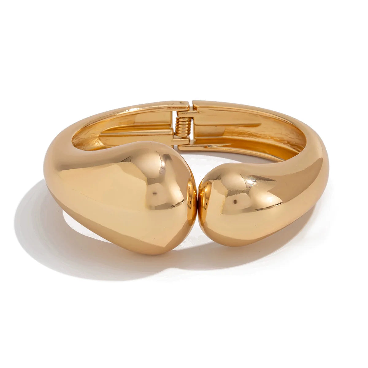 Irie Wavy Waterdrop Cuff - Large/Small Waterdrop Gold
