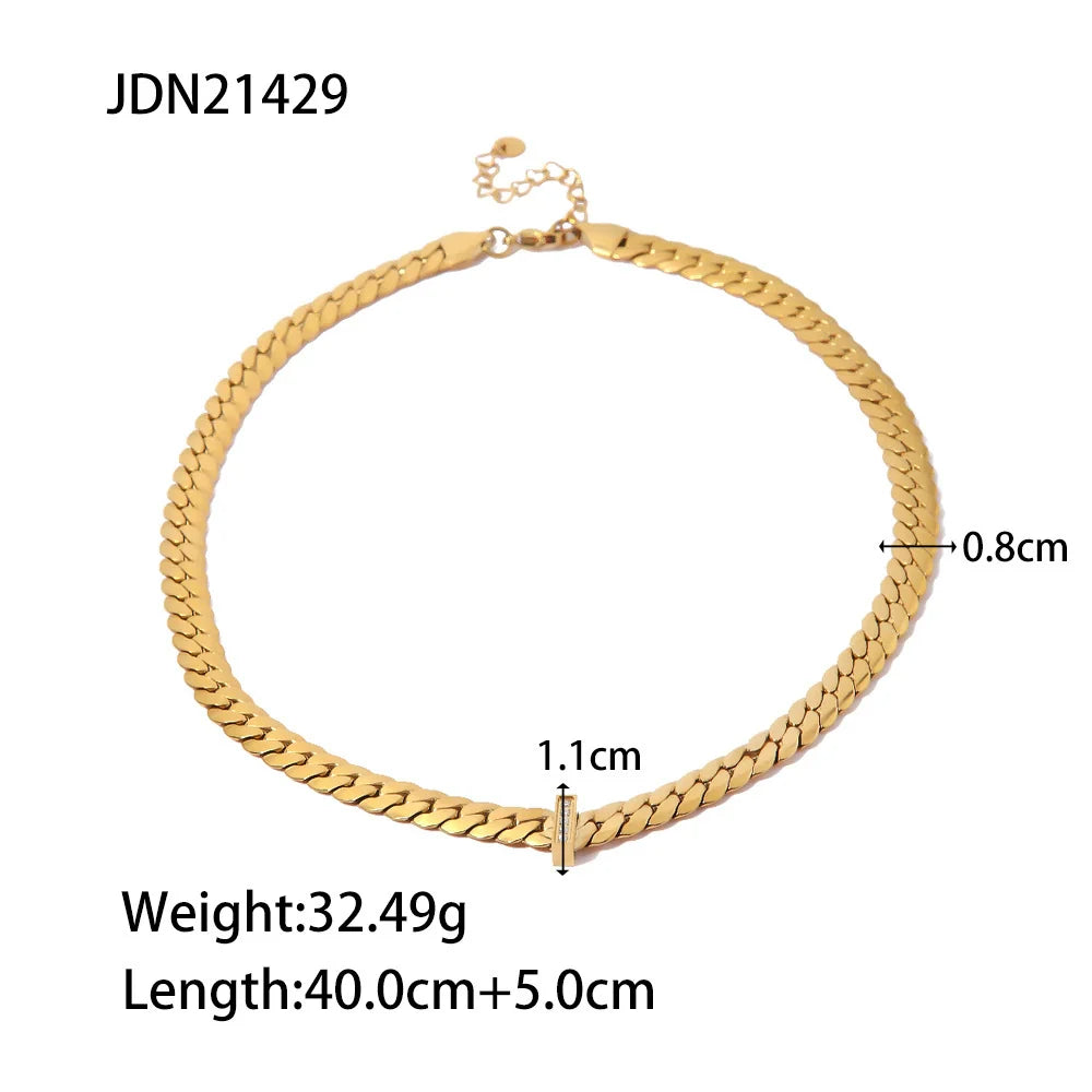 Harleen Dainty Gold Plated Necklace - JDN21429