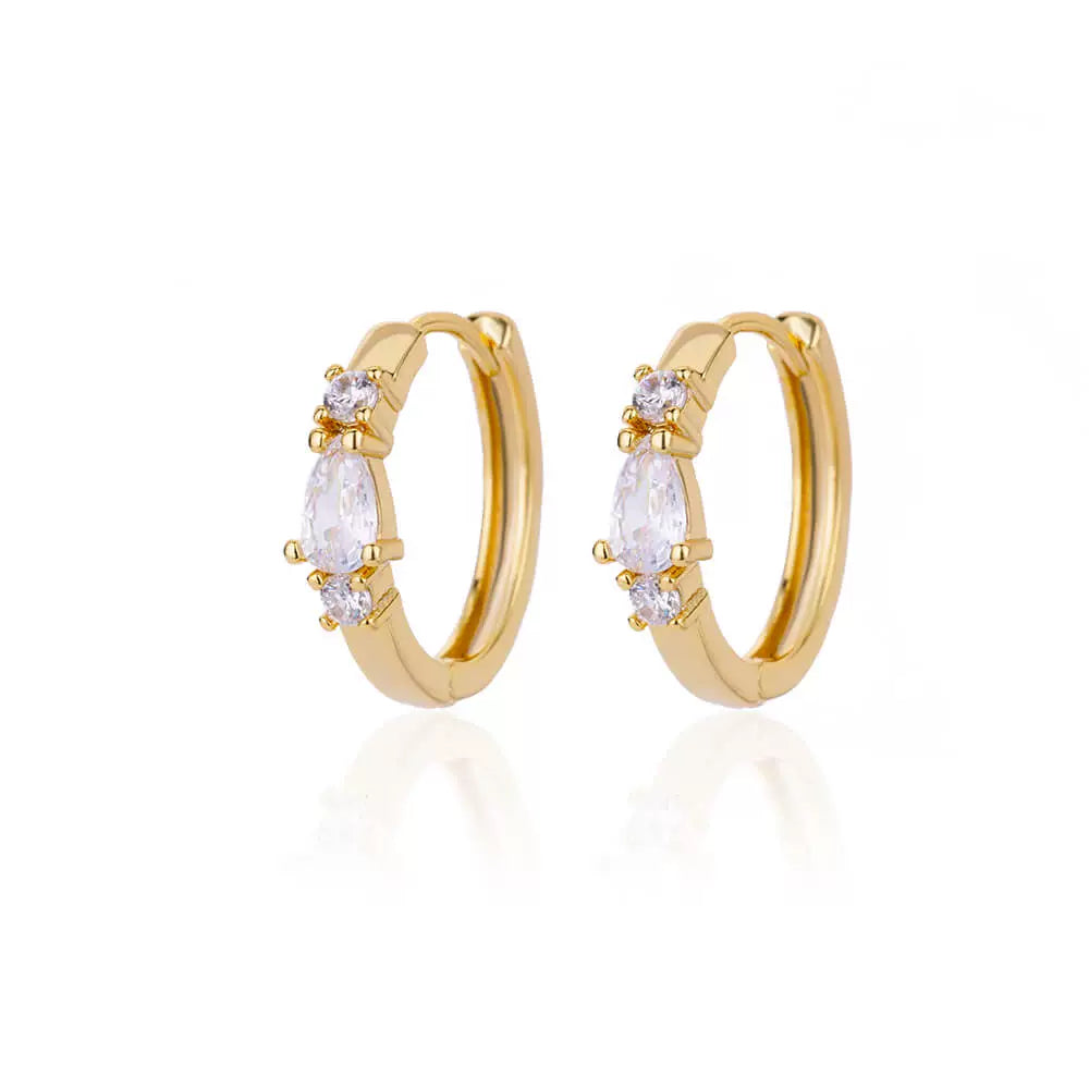 Phoebe Gold Chunky Hoop Earrings - E3127G-7