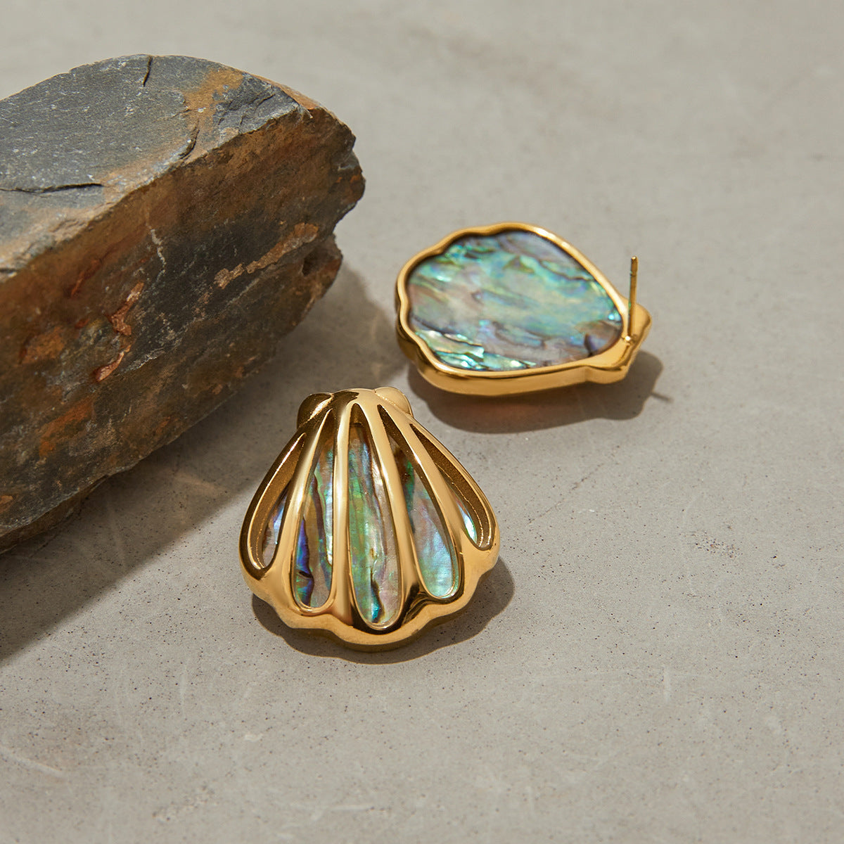 Tanishka Abalone Shell Jewelry Set - Abalone Shell is Natural Material, Variations May Occur [7L9ZCRSD]