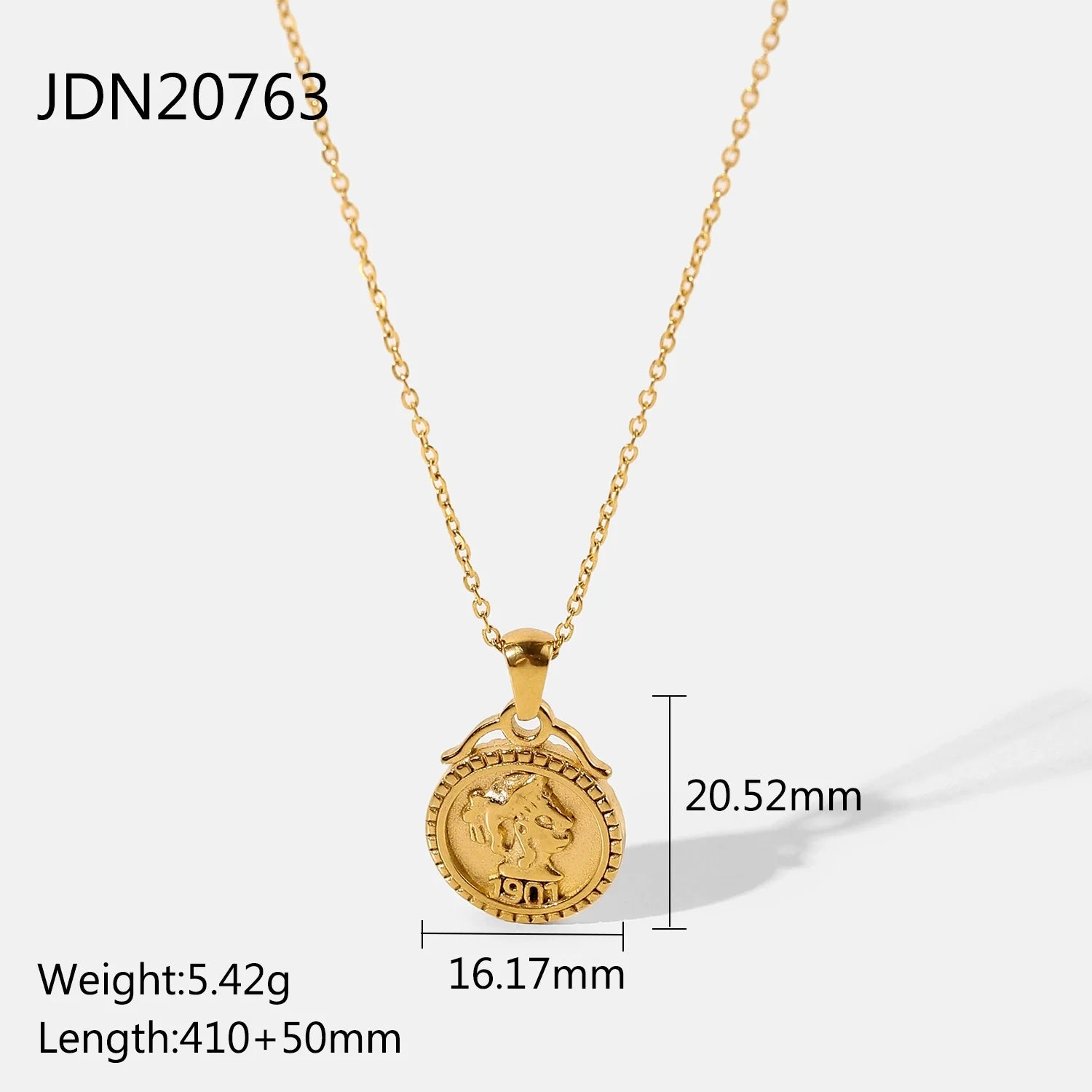 Honest Royal Coin Necklace - JDN20763