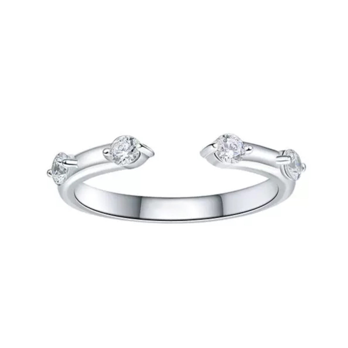 Jalissa Zircon Stackable Ring Set - 4-Stone Accent Ring [C6SE4EQZ]