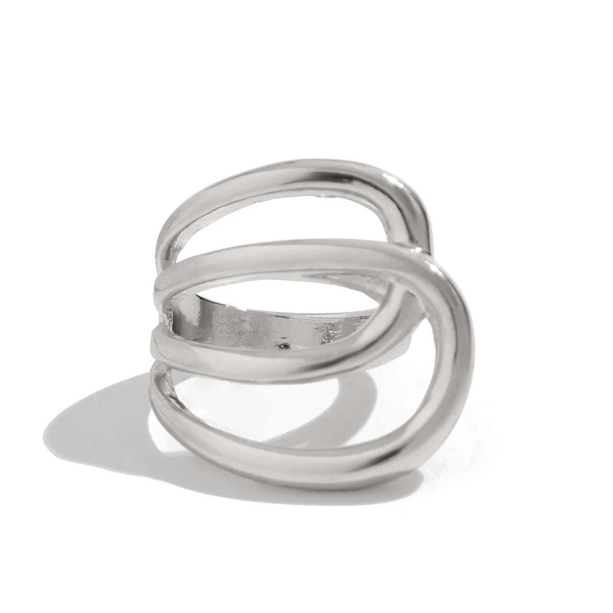 Aleah Geometric Statement Ring - Style One Silver