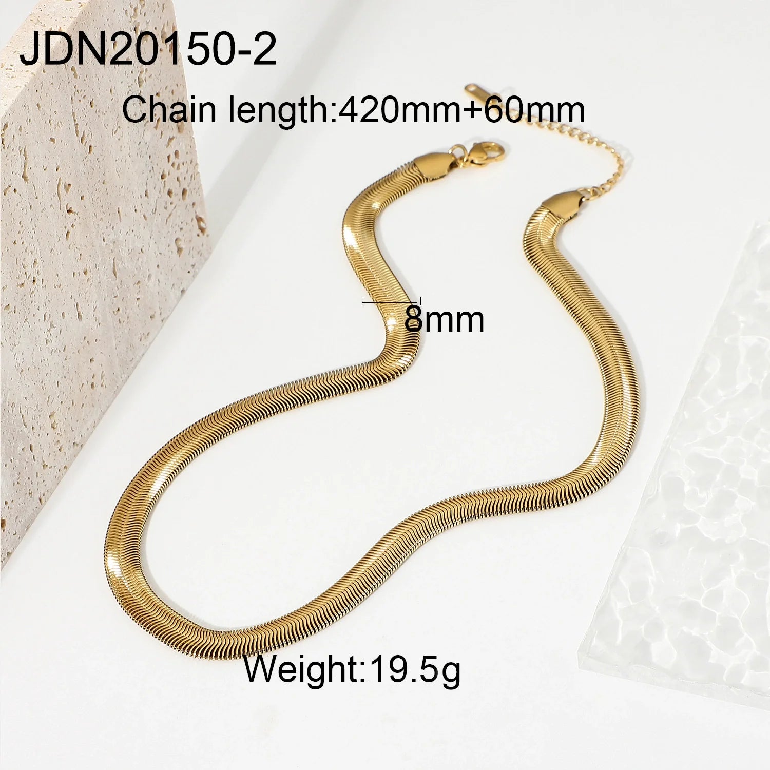Zinnia Layered Gold Chain Necklace - JDN20150-2