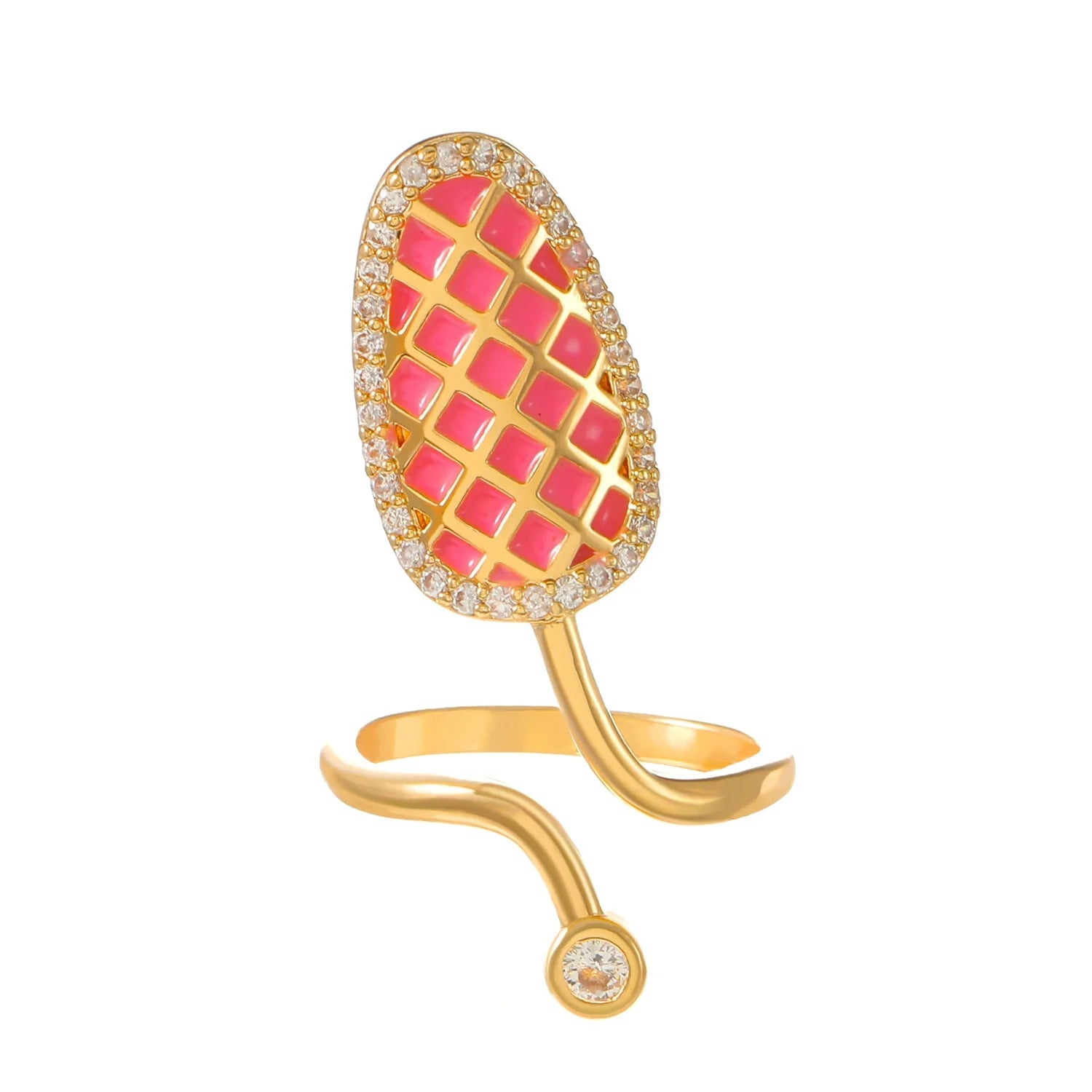 Kristi Geometric Nail Rings - KC Gold K-1063