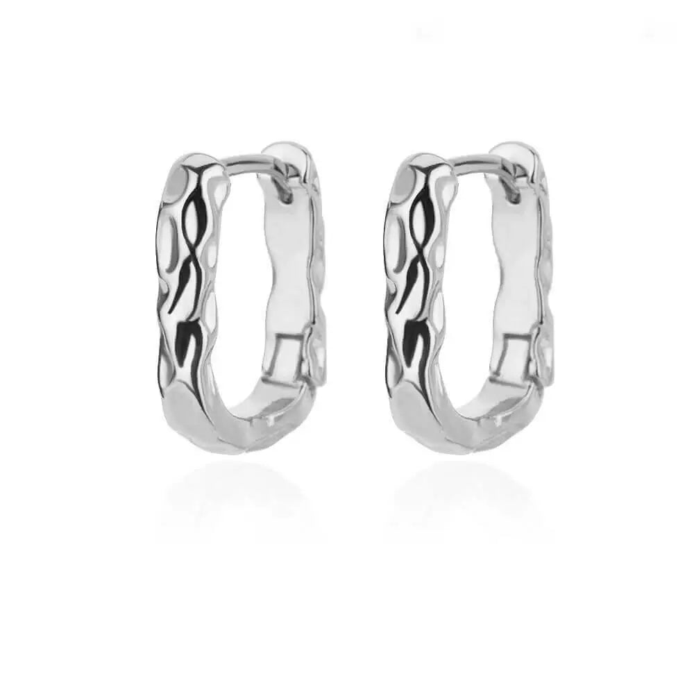 Phoebe Gold Chunky Hoop Earrings - E3120S-8