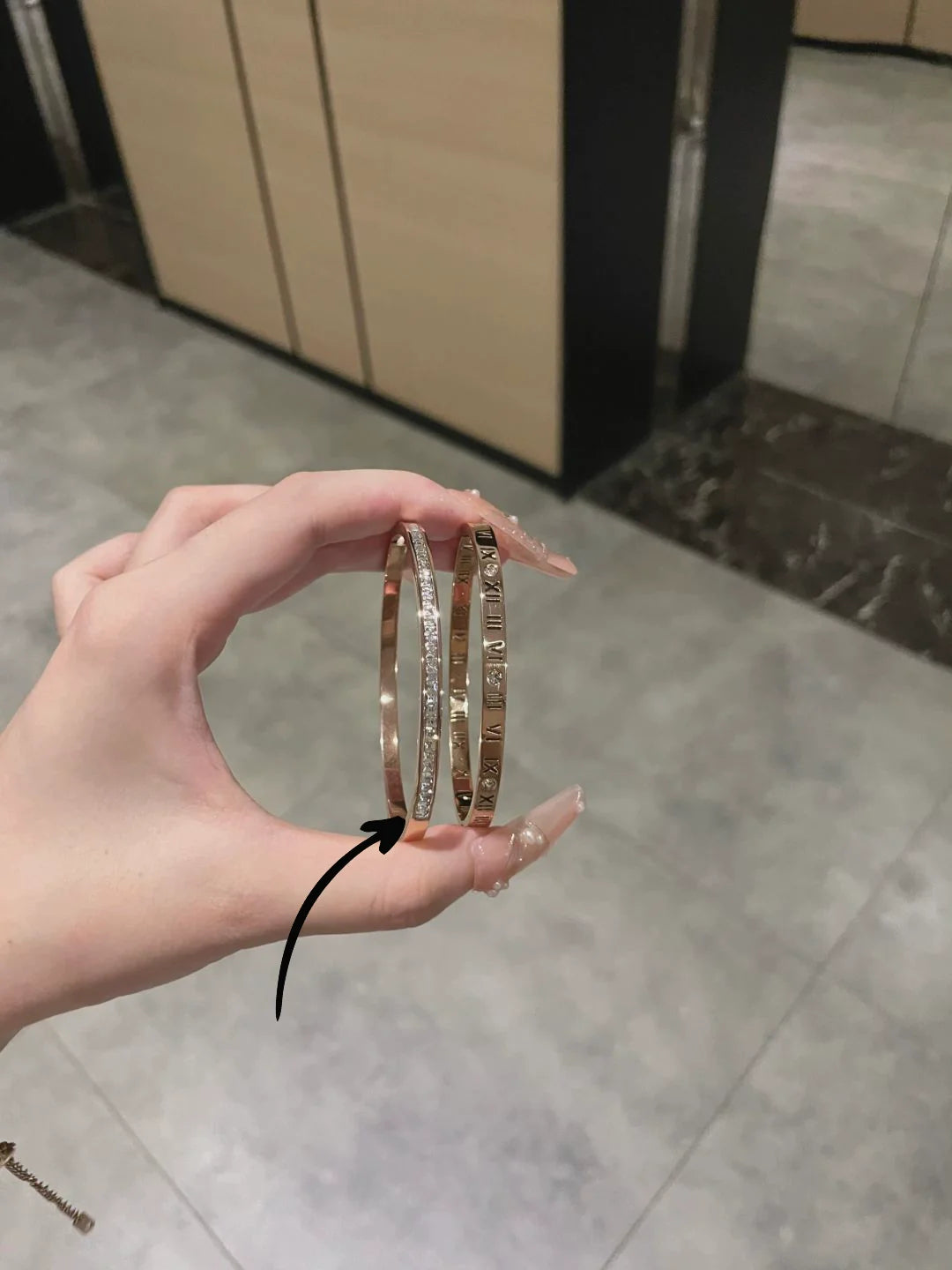Adelene Rose Gold Bracelet Set - Full Star Bracelet (Rose Gold)