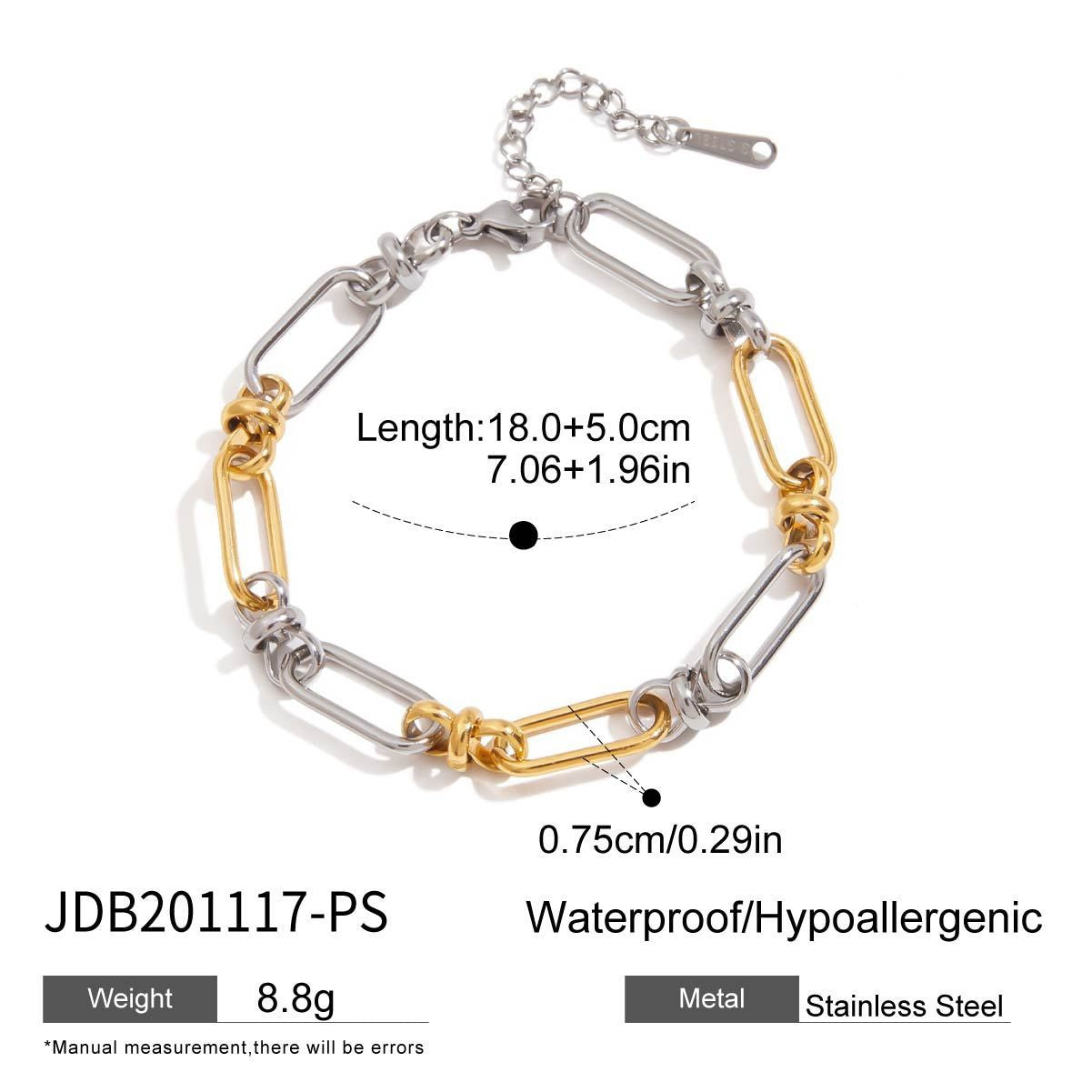 Germani Two-Tone Cuban Bracelet - JDB201117-PS [OJJFS3E0]