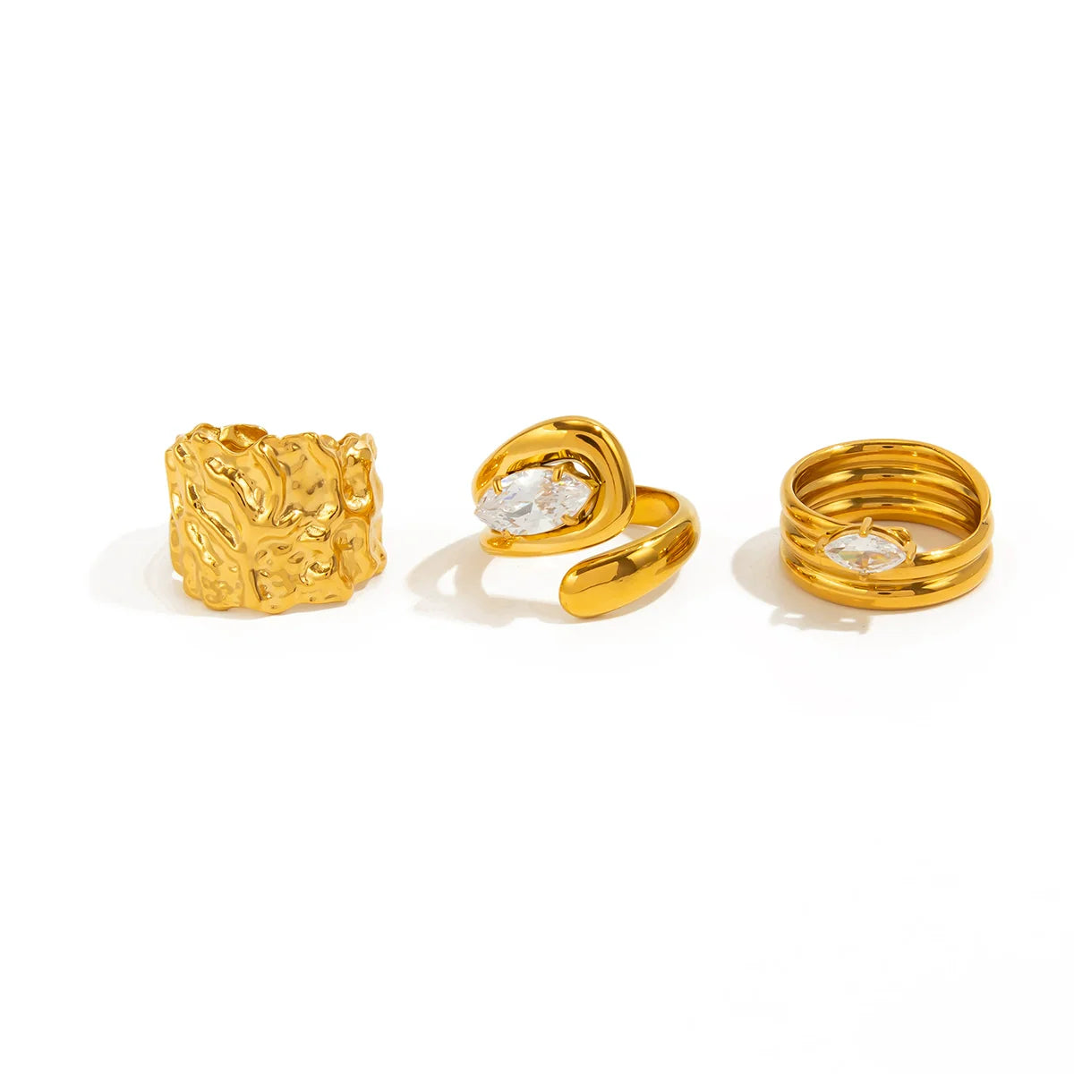 Westlynn Stackable Ring Set - Light Gold