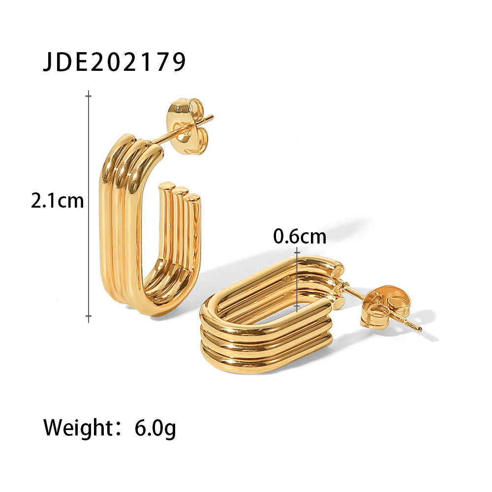 Swara Intertwined Hoop Earrings - Gold [1WJ4VWAP]