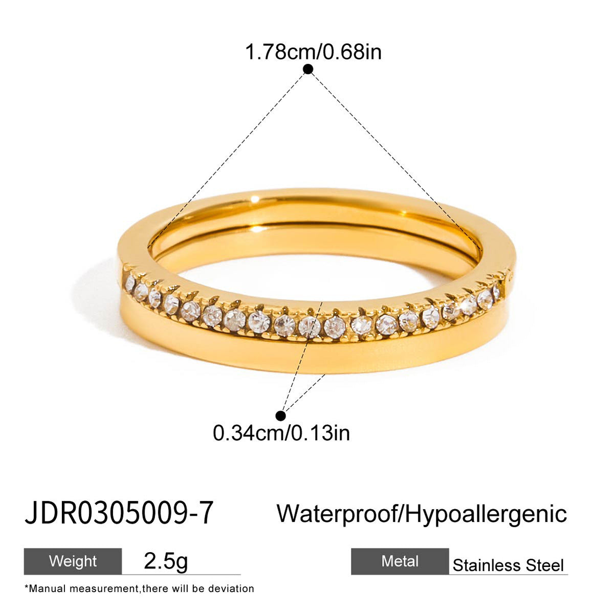 Eliora Pave Ring Stack - JDR0305009-7 [3W16H9T4]