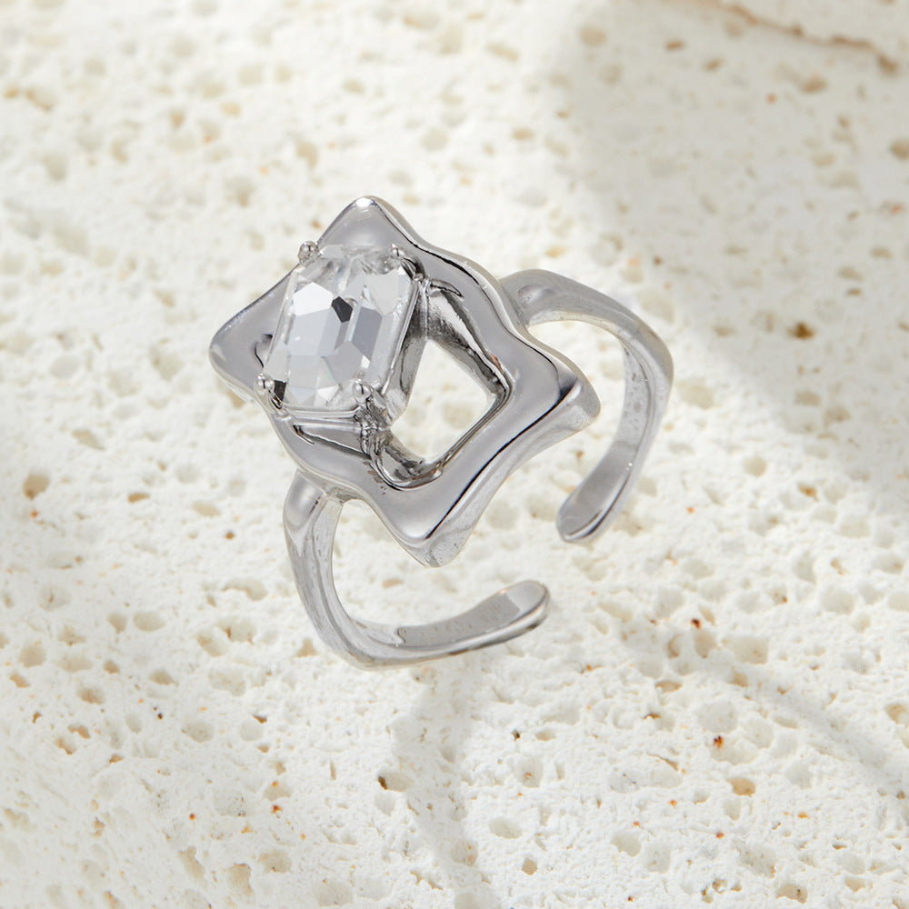 Dhriti Fluid Metal Statement Ring - Style 1 [HOLGDBEV]