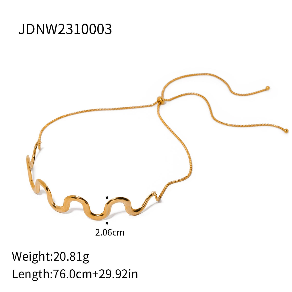 Ailin Minimalist Wave Necklace - JDNW2310003 [EICG6UW5]