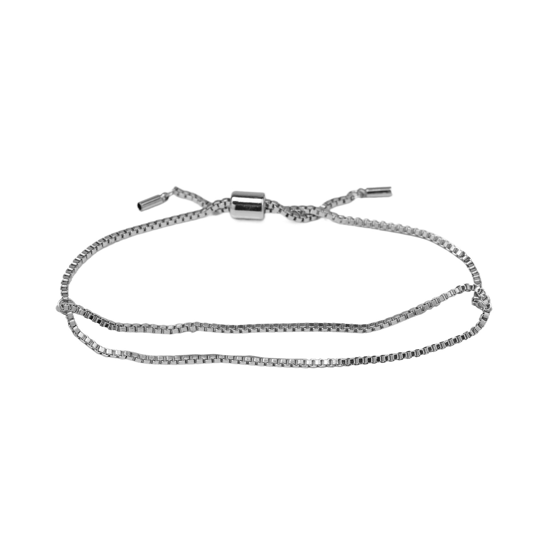 Jamyah Custom Initial Jewelry - Silver Bracelet [ZORILFNA]