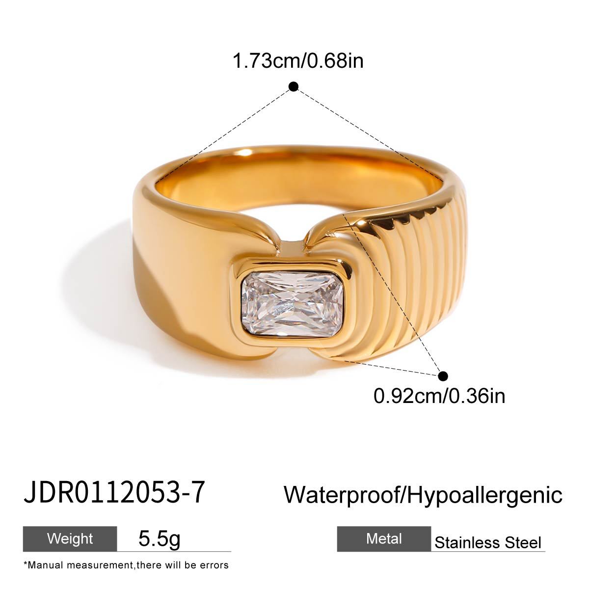 Kamari Geometric Zircon Ring - JDR0112053-7 [I8746YDL]