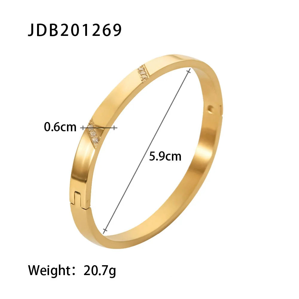 Agnes Zircon Inlaid Bracelet - JDB201269