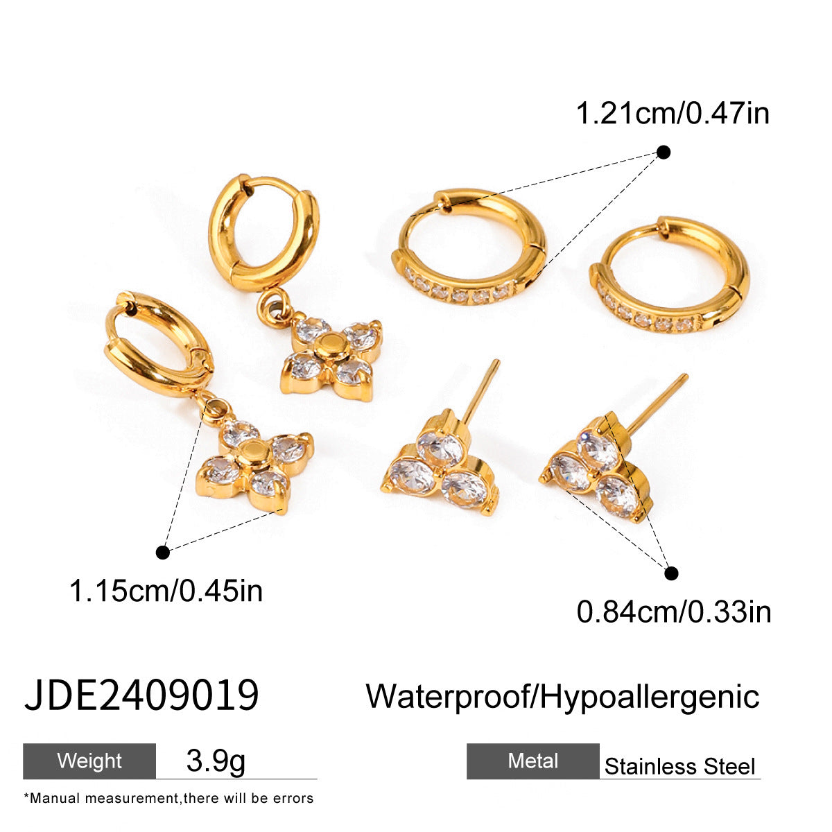Kaiah Three-Pair Earring Set - JDE2409019 [ATL79PTW]