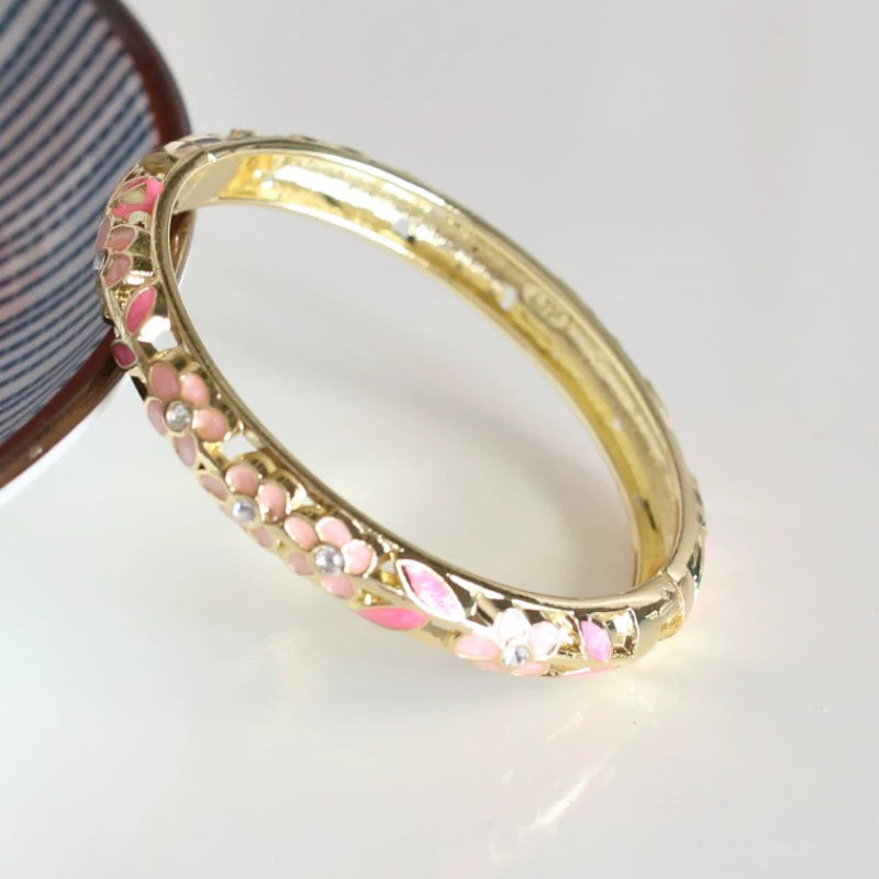 Camiya Cloisonné Bloom Bracelet - Pink Style D [GSS33U7V]