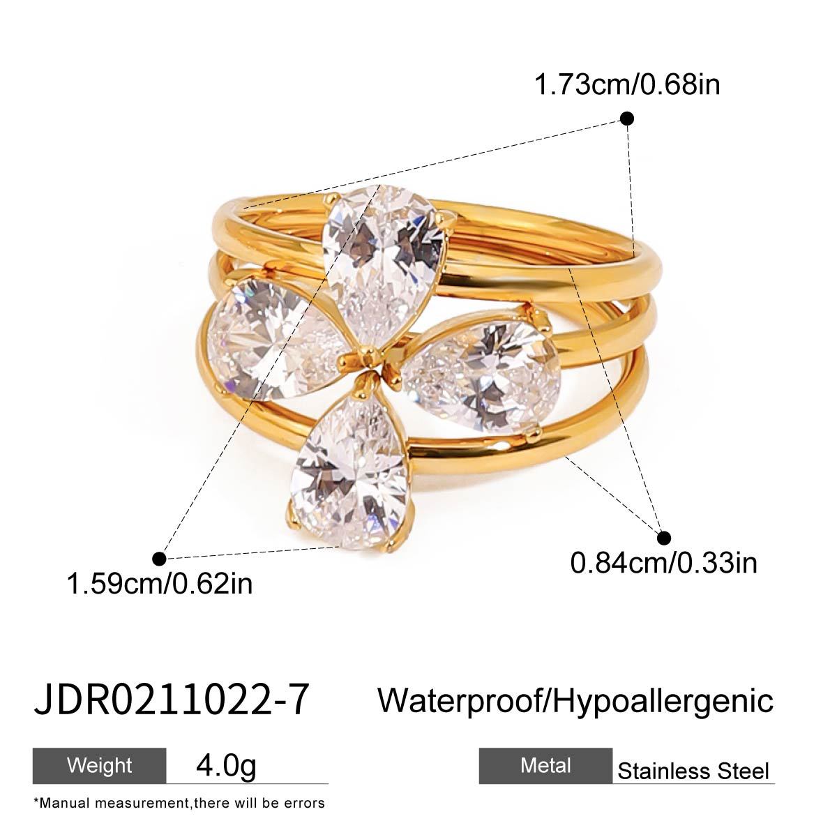 Manal Geometric Stackable Rings - JDR0211022-7 [N72E9QEQ]