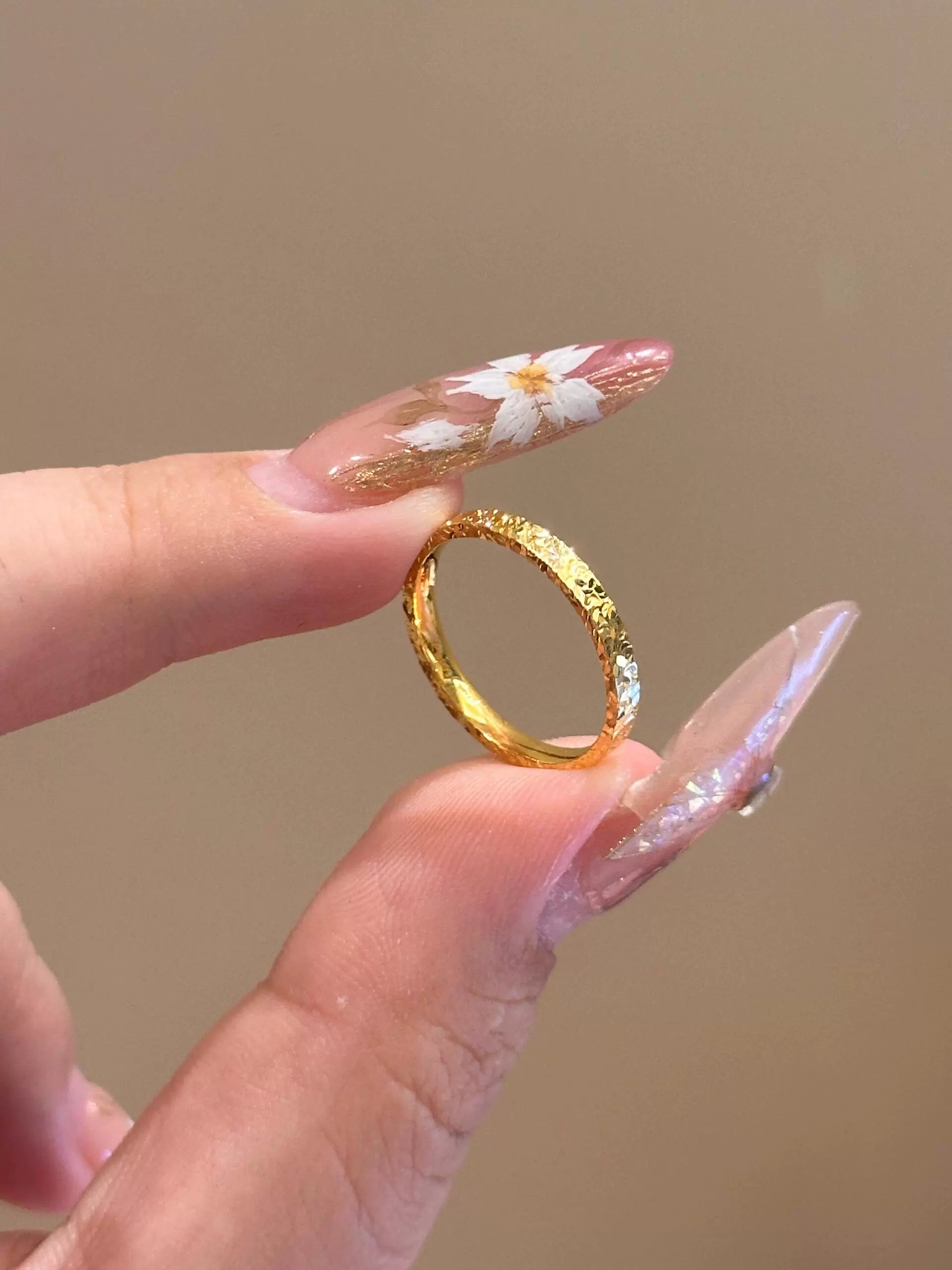 Khaliyah Luxe Faceted Gold Ring - Gold Faceted (Size 7)