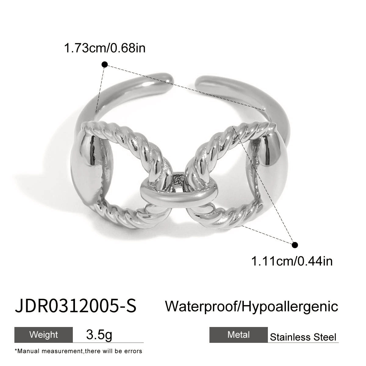 Damia Modern Titanium Rings - JDR0312005-S [Y4GSJ4AP]