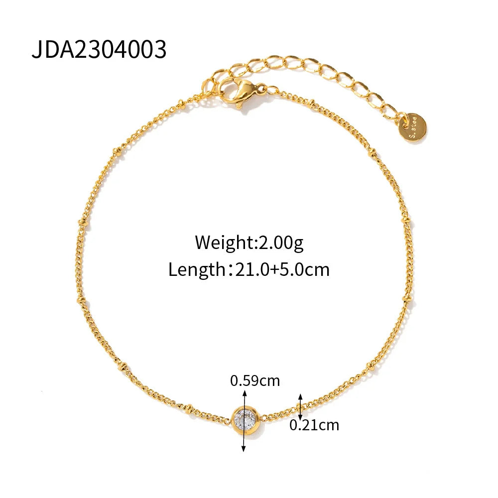 Lauren 16K Gold Zirconia Anklet - JDA2304003