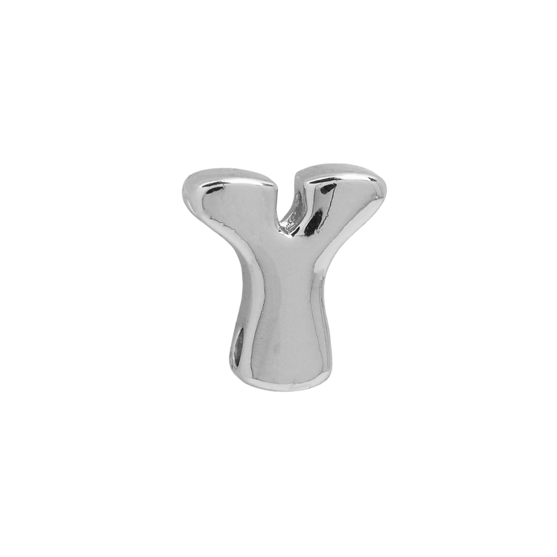Aviva Brass Letter Pendant - Silver Y (Pendant Only) [ME5GMISR]